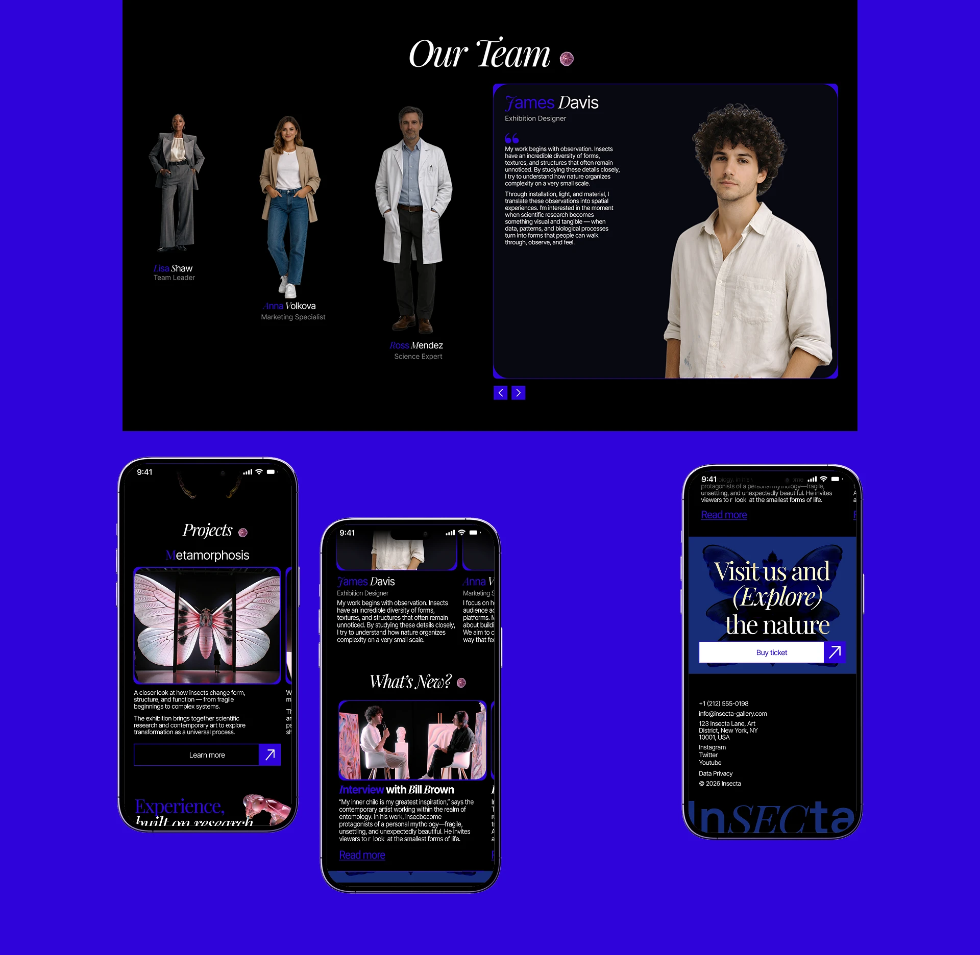 Insecta | Entomology Museum Website — Изображение №3 — Интерфейсы на Dprofile