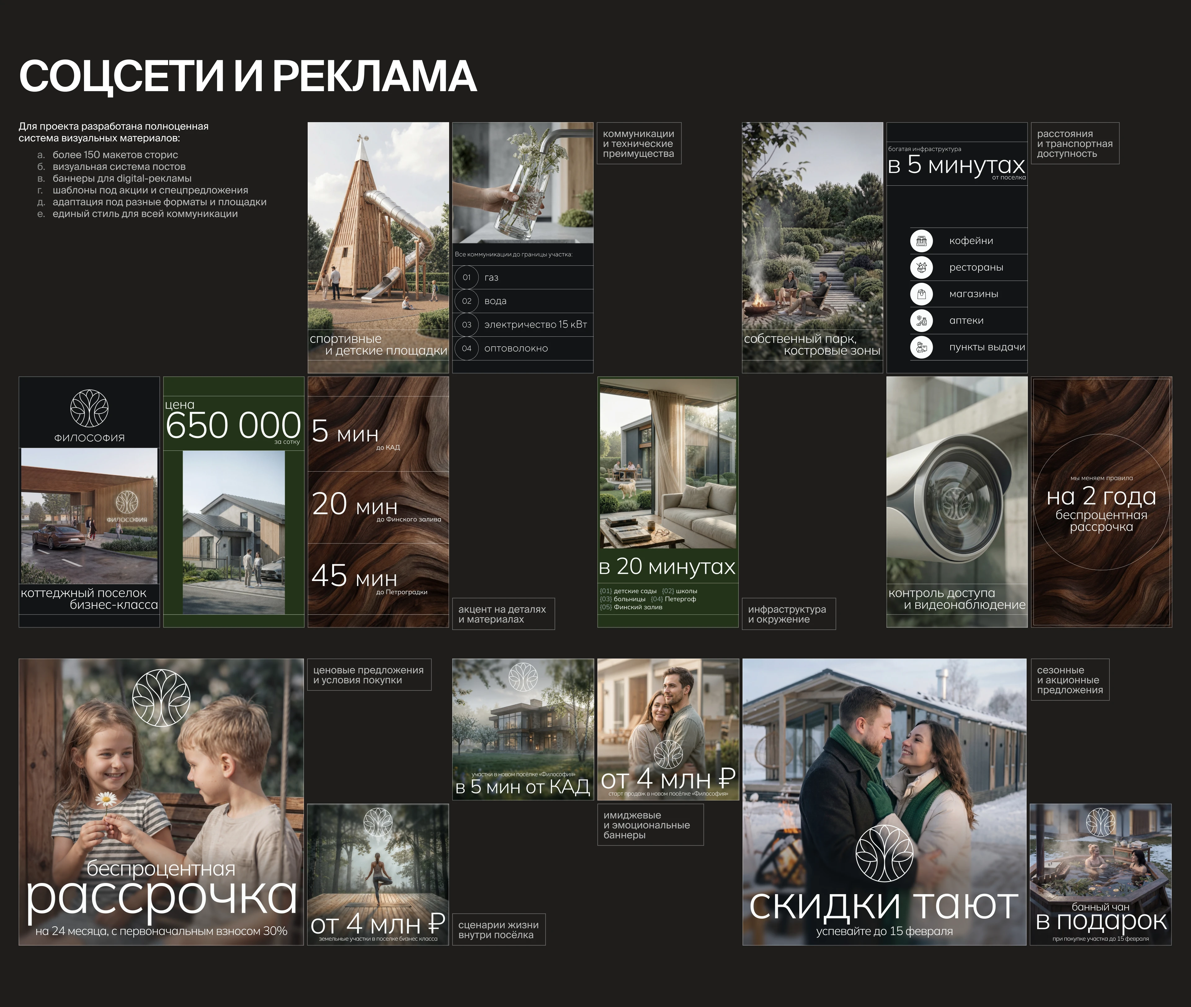 Философия: айдентика для коттеджного поселка — Изображение №4 — Брендинг на Dprofile