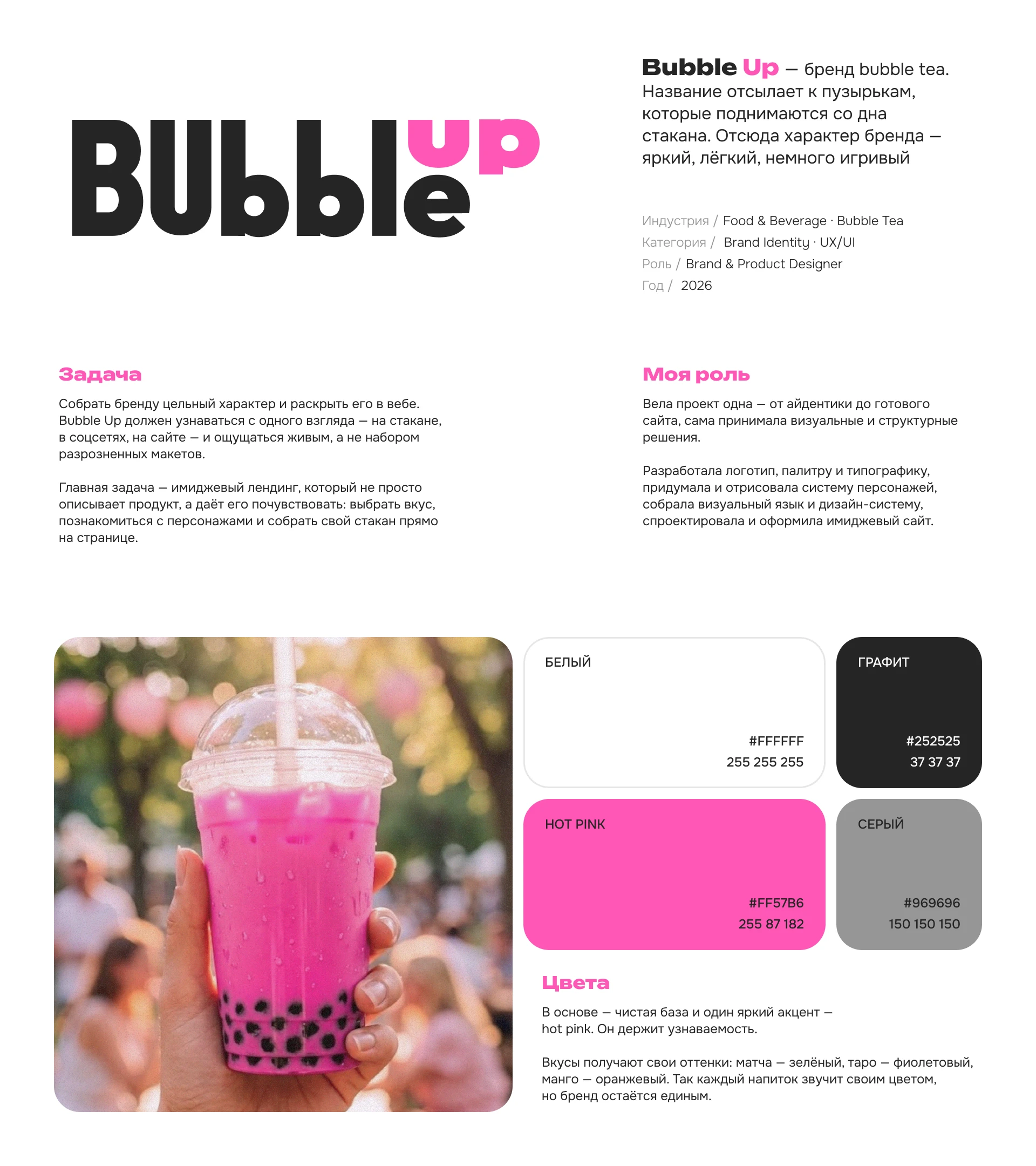 Bubble Up — айдентика, лендинг — Изображение №2 — Интерфейсы, Брендинг на Dprofile