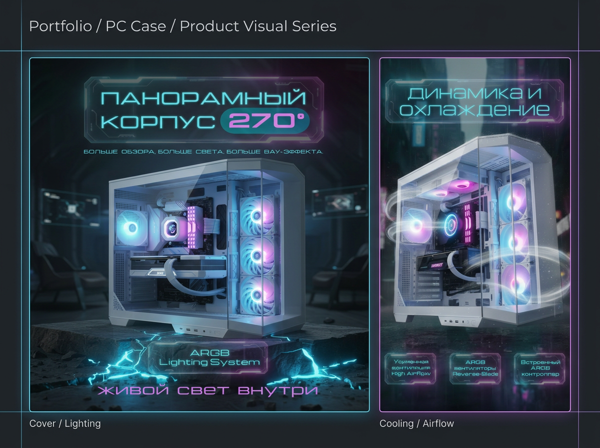 Промо-серия для компьютерного корпуса — Изображение №1 — Графика, Маркетинг на Dprofile