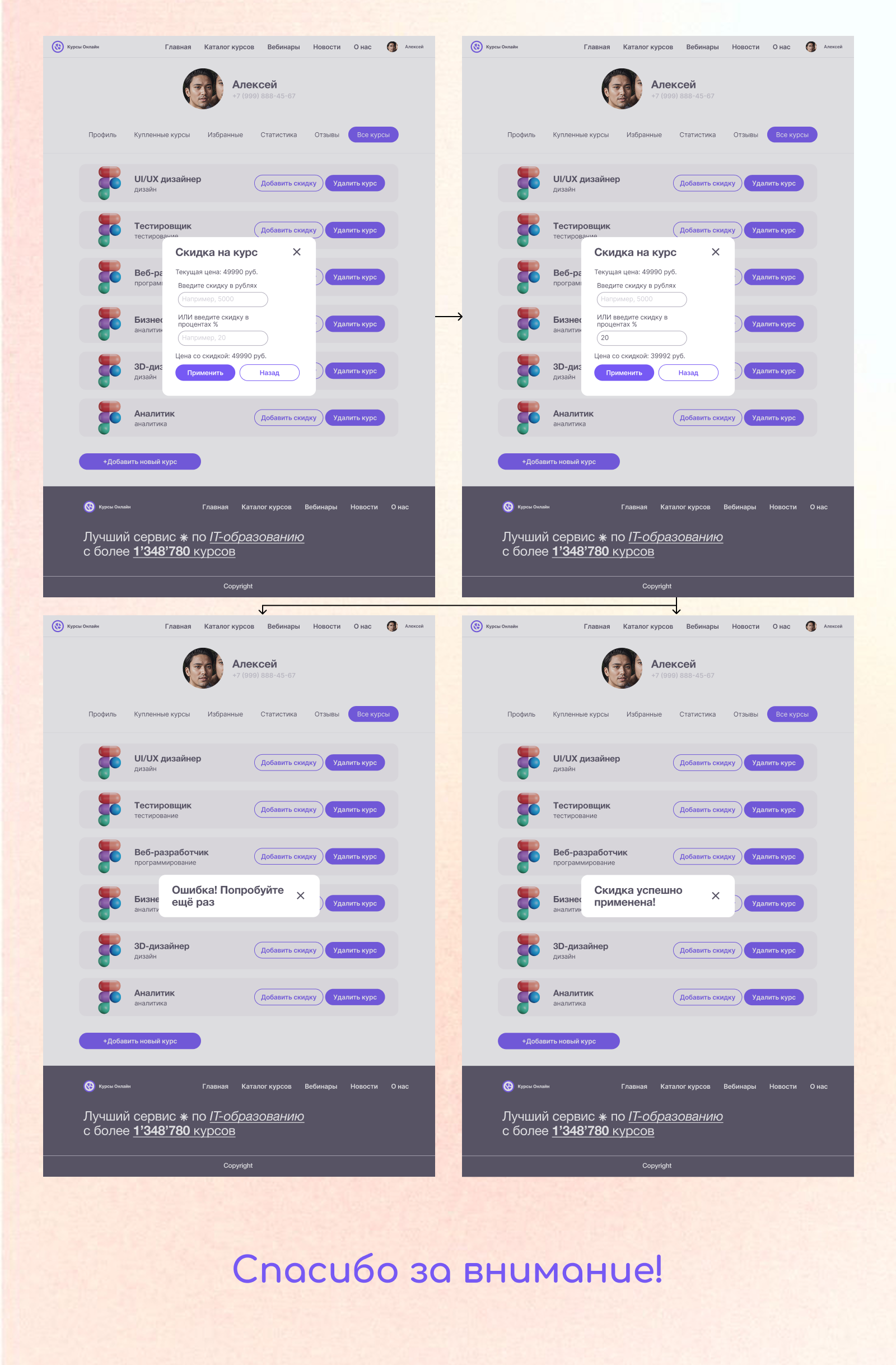 Дизайн сайт онлайн курсов — Изображение №4 — Интерфейсы на Dprofile