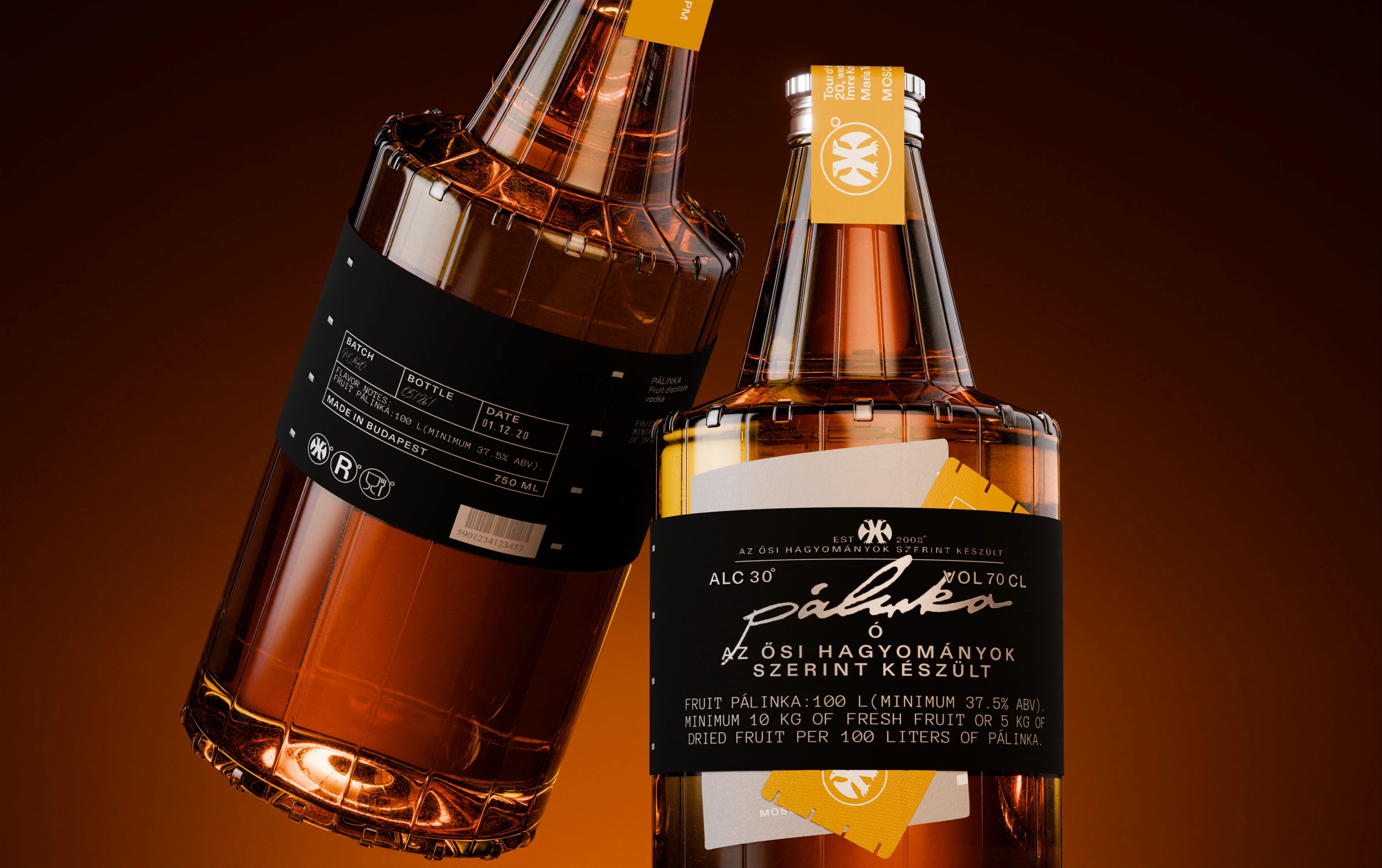 PACKAGING FOR HUNGARIAN BRANDY PÁLINKA — Изображение №4 — Брендинг, 3D на Dprofile