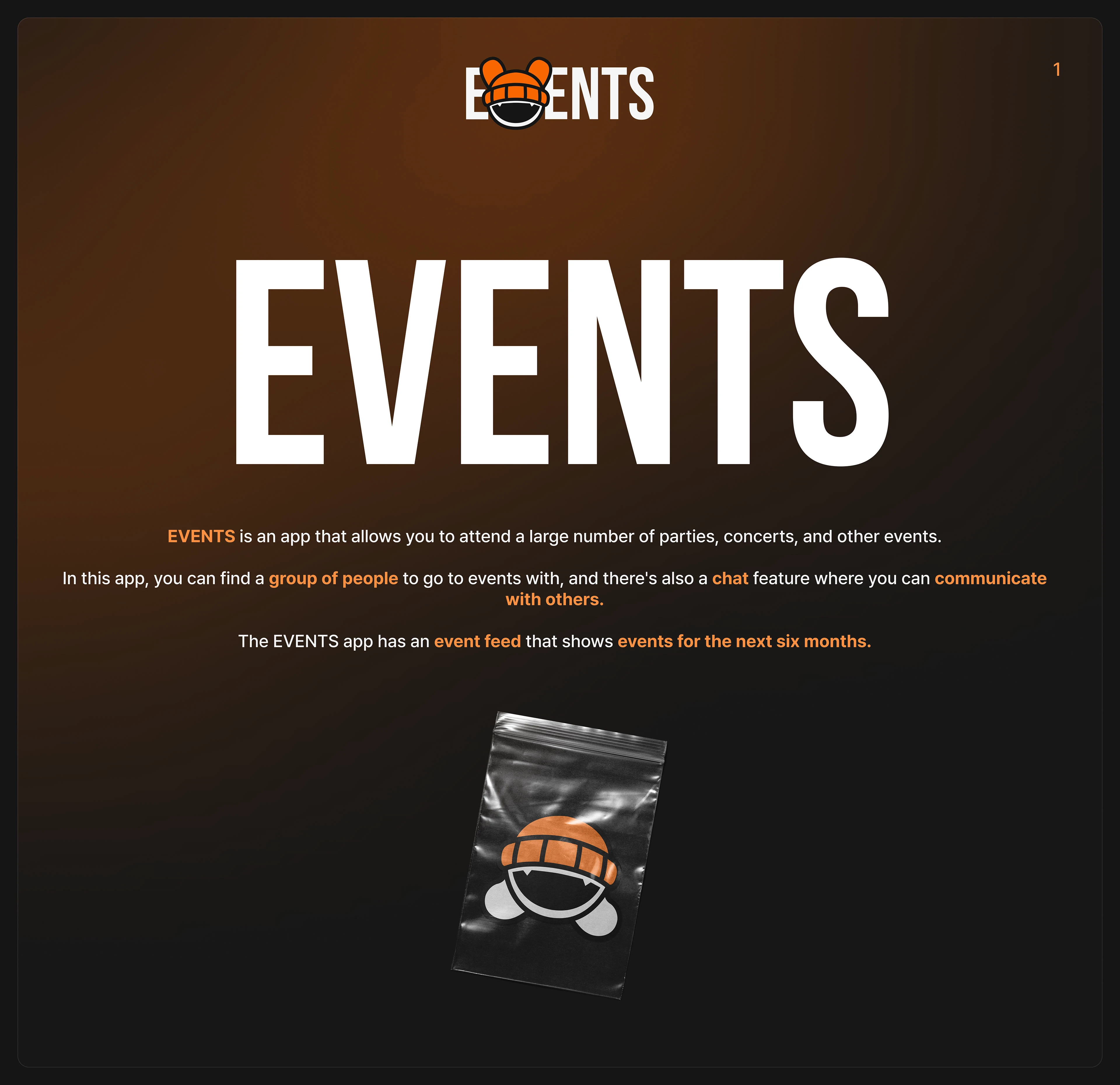 АЙДЕНТИКА ПРИЛОЖЕНИЯ EVENTS — Изображение №2 — Интерфейсы, Брендинг на Dprofile