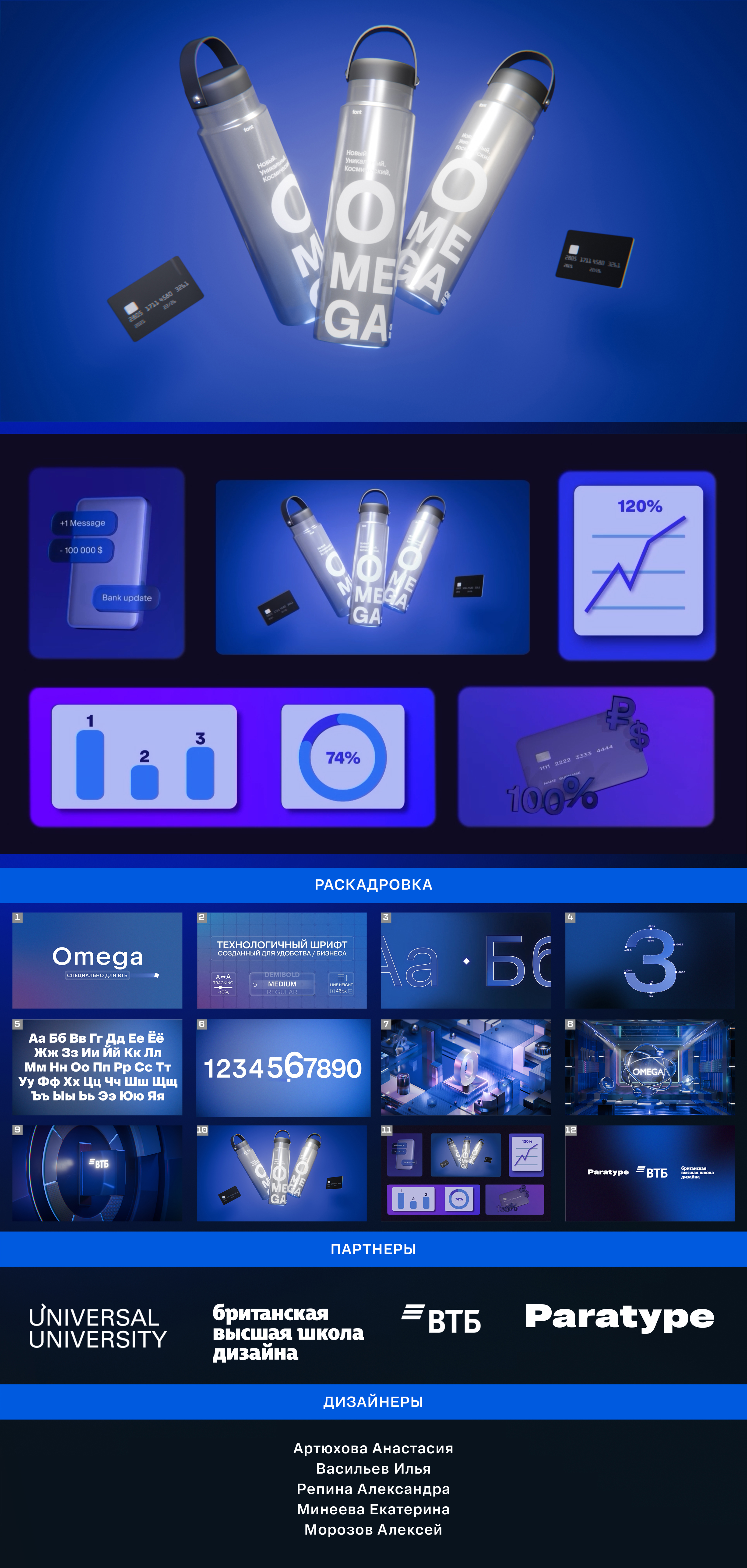 VTB OMEGA | Brand Identity & Typeface Motion — Изображение №3 — 3D, Анимация на Dprofile