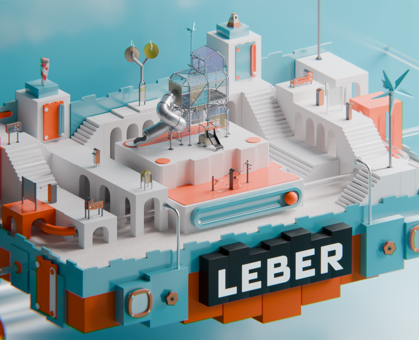 LEBER | NAUKOGRAD | CGI ANIMATION — Брендинг, 3D на Dprofile