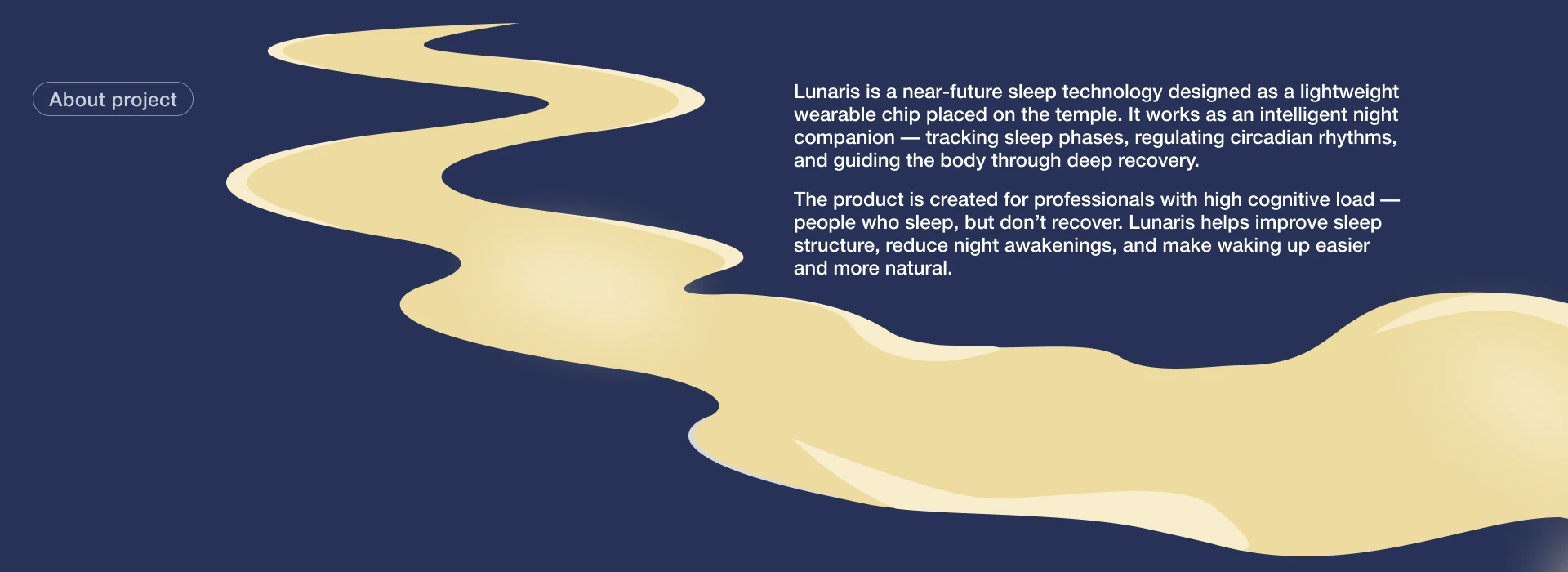 LUNARIS | Sleep tech website | UX/UI — Изображение №2 — Интерфейсы, Брендинг на Dprofile