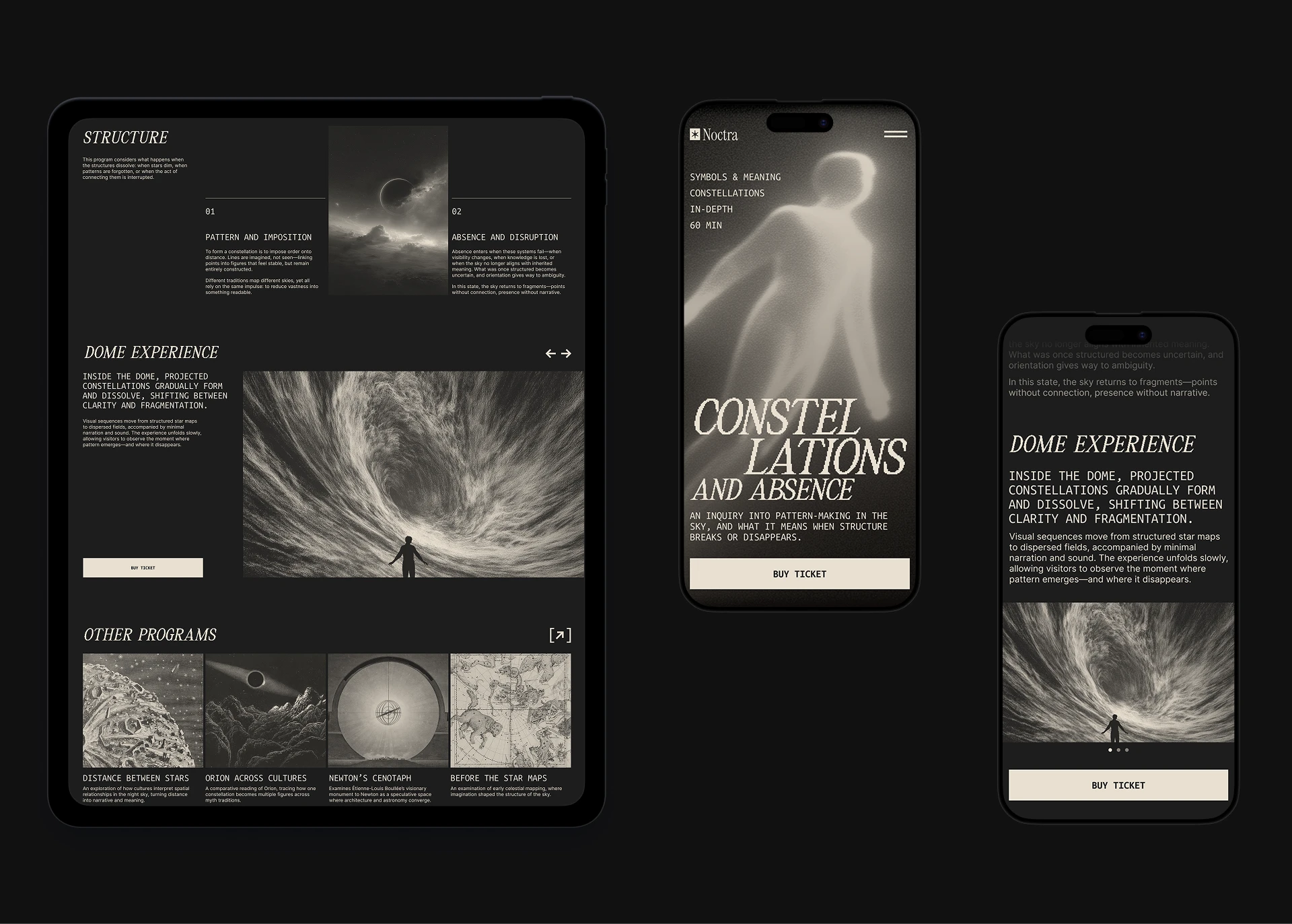 NOCTRA — Observatory Website Design| UX/UI — Изображение №16 — Интерфейсы, Брендинг на Dprofile
