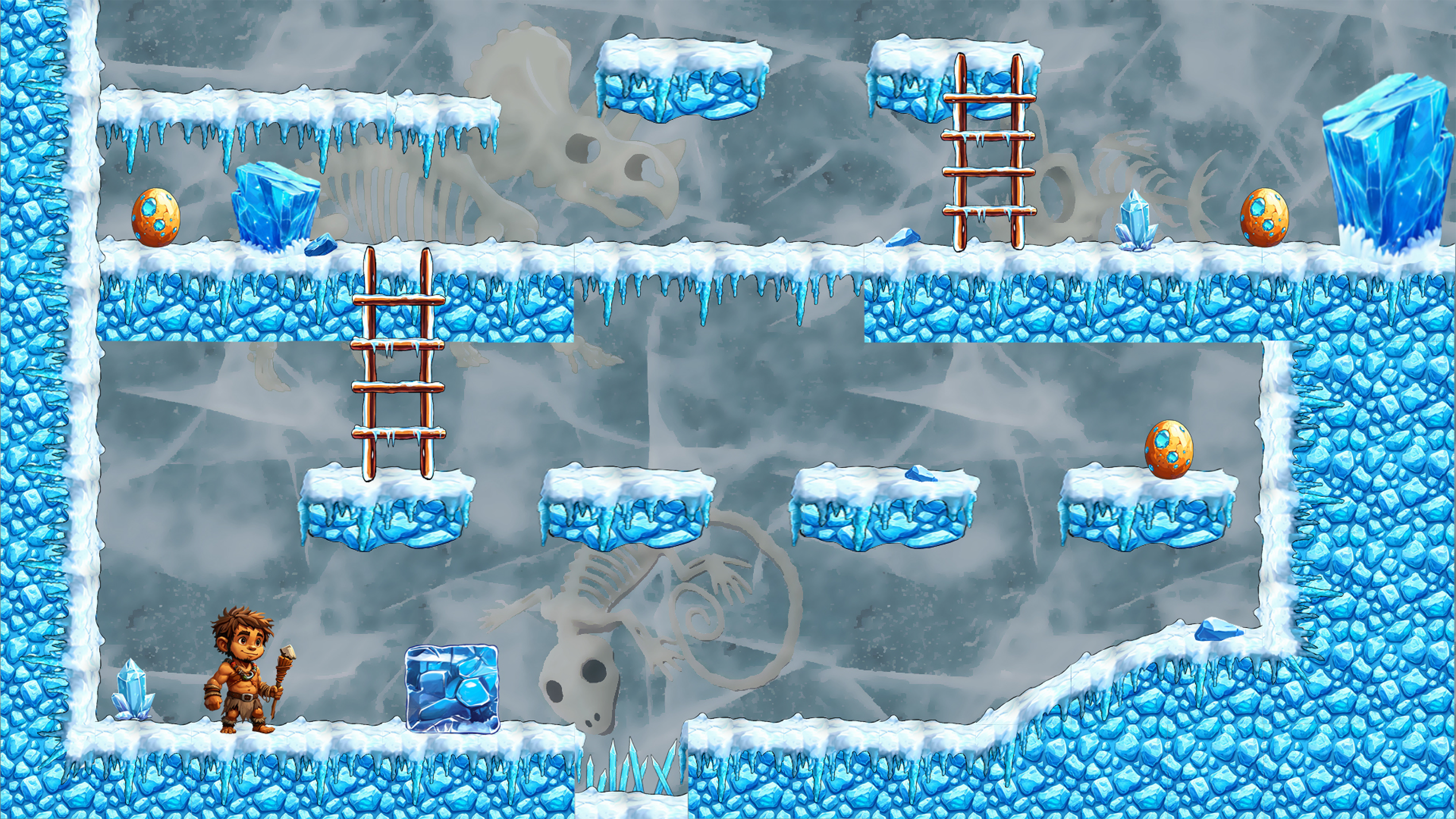 Stone Smash — концепт 2D-платформера в доисторическом сетти… — Изображение №7 — Иллюстрация на Dprofile