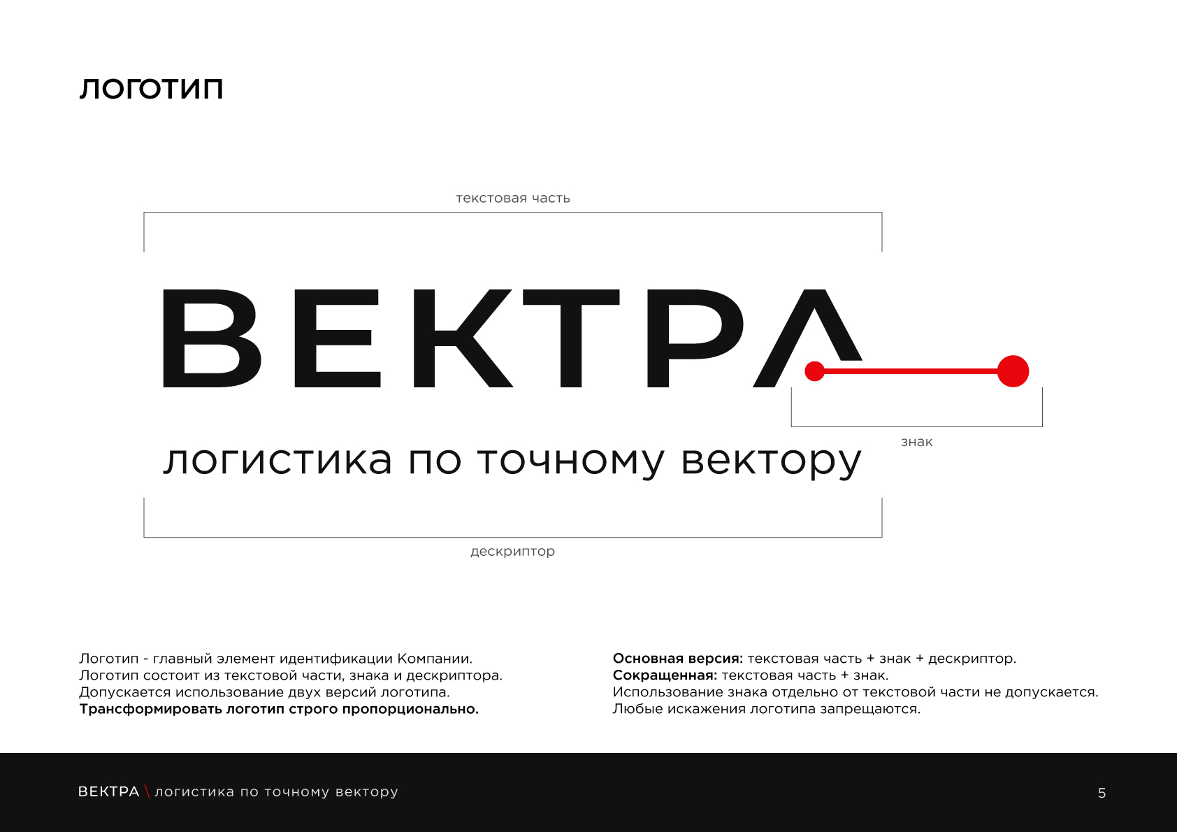 Гайдбук | концепция логистической компании Вектра — Изображение №7 — Брендинг на Dprofile