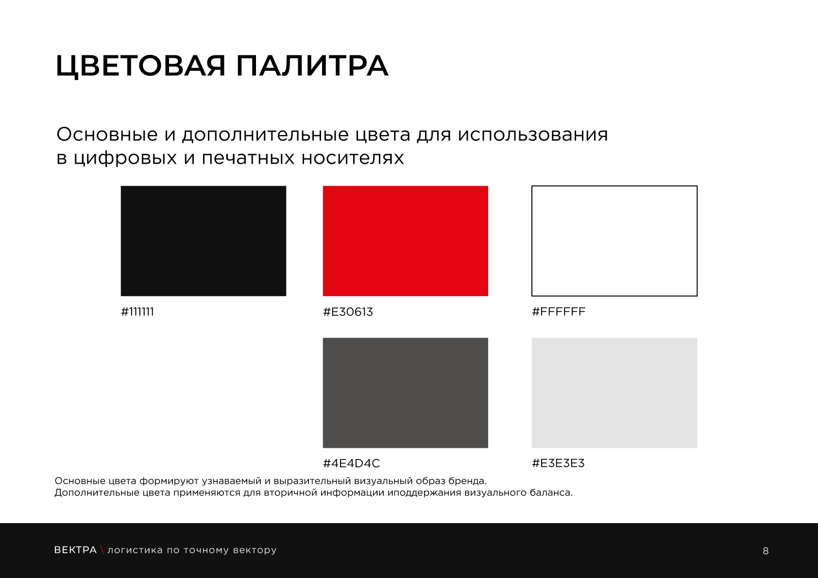 Гайдбук | концепция логистической компании Вектра — Изображение №10 — Брендинг на Dprofile
