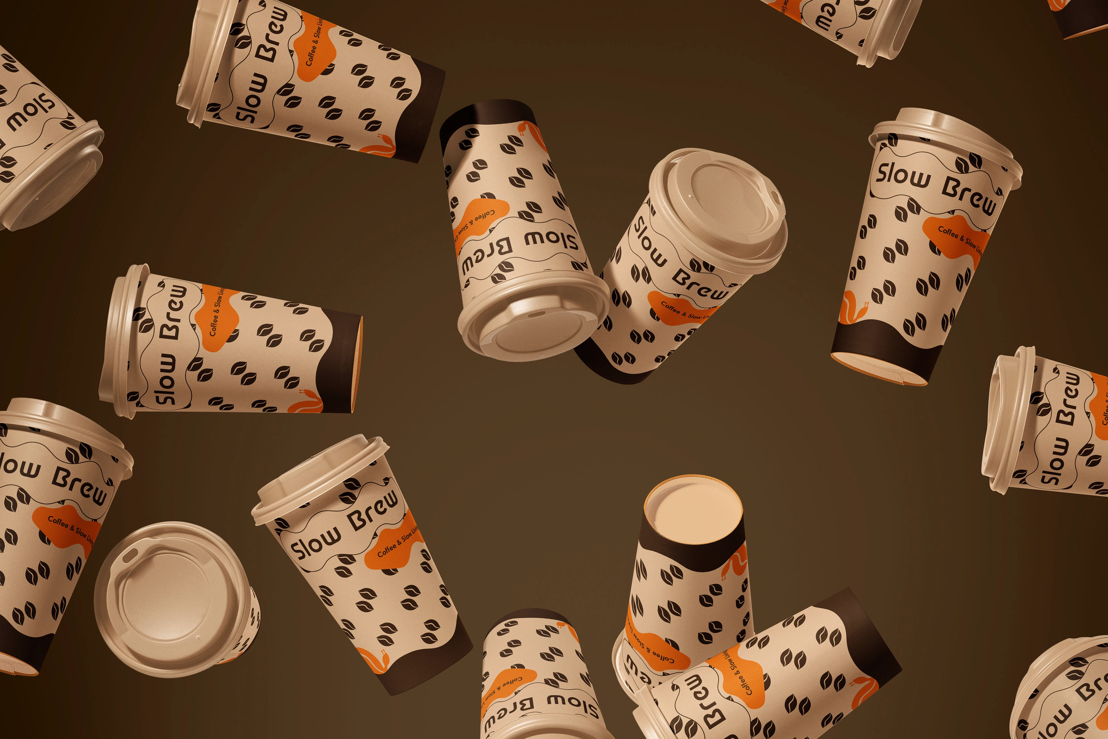 Slow Brew — Айдентика кофейного бренда — Изображение №14 — Брендинг на Dprofile