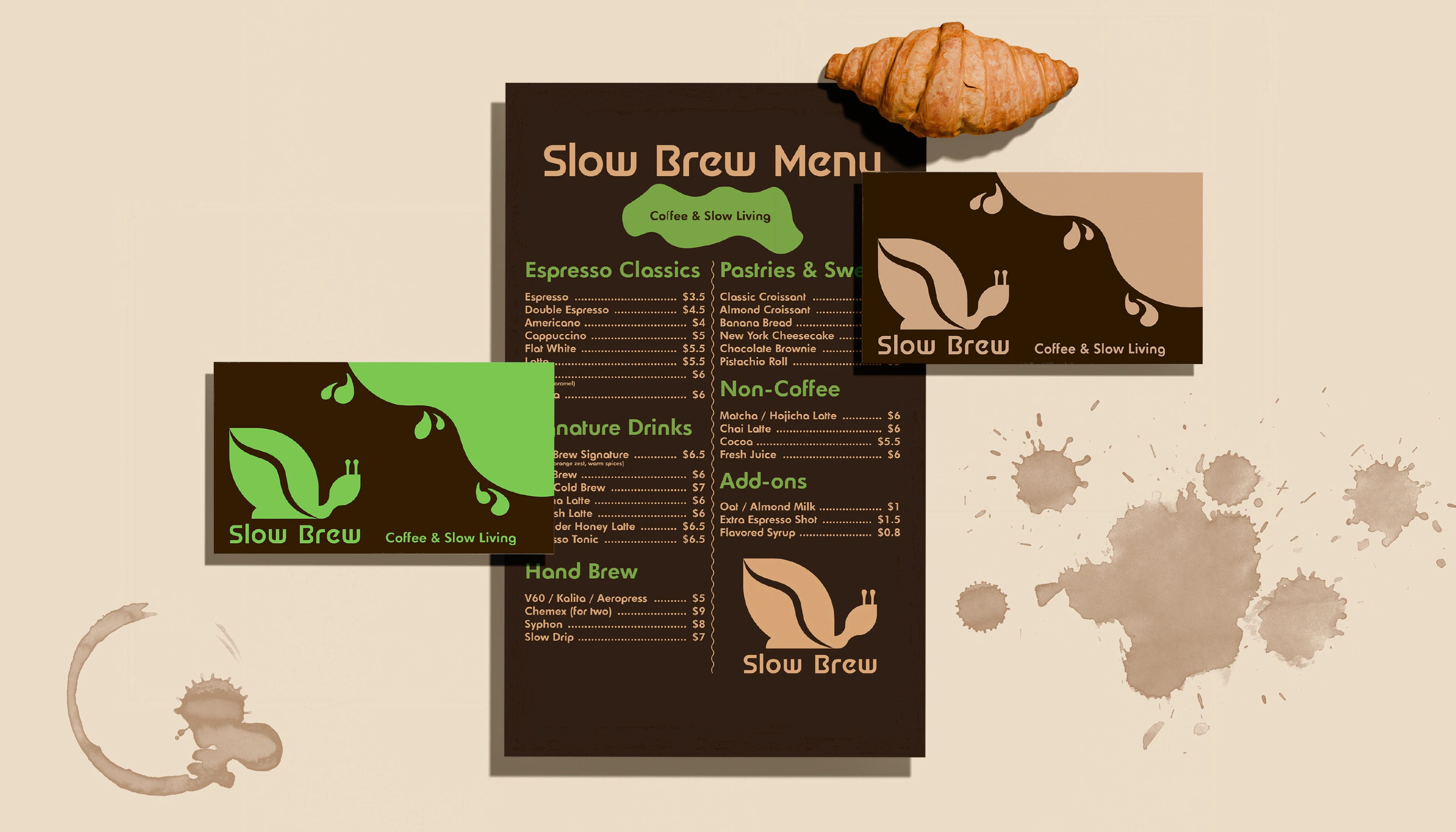 Slow Brew — Айдентика кофейного бренда — Изображение №8 — Брендинг на Dprofile