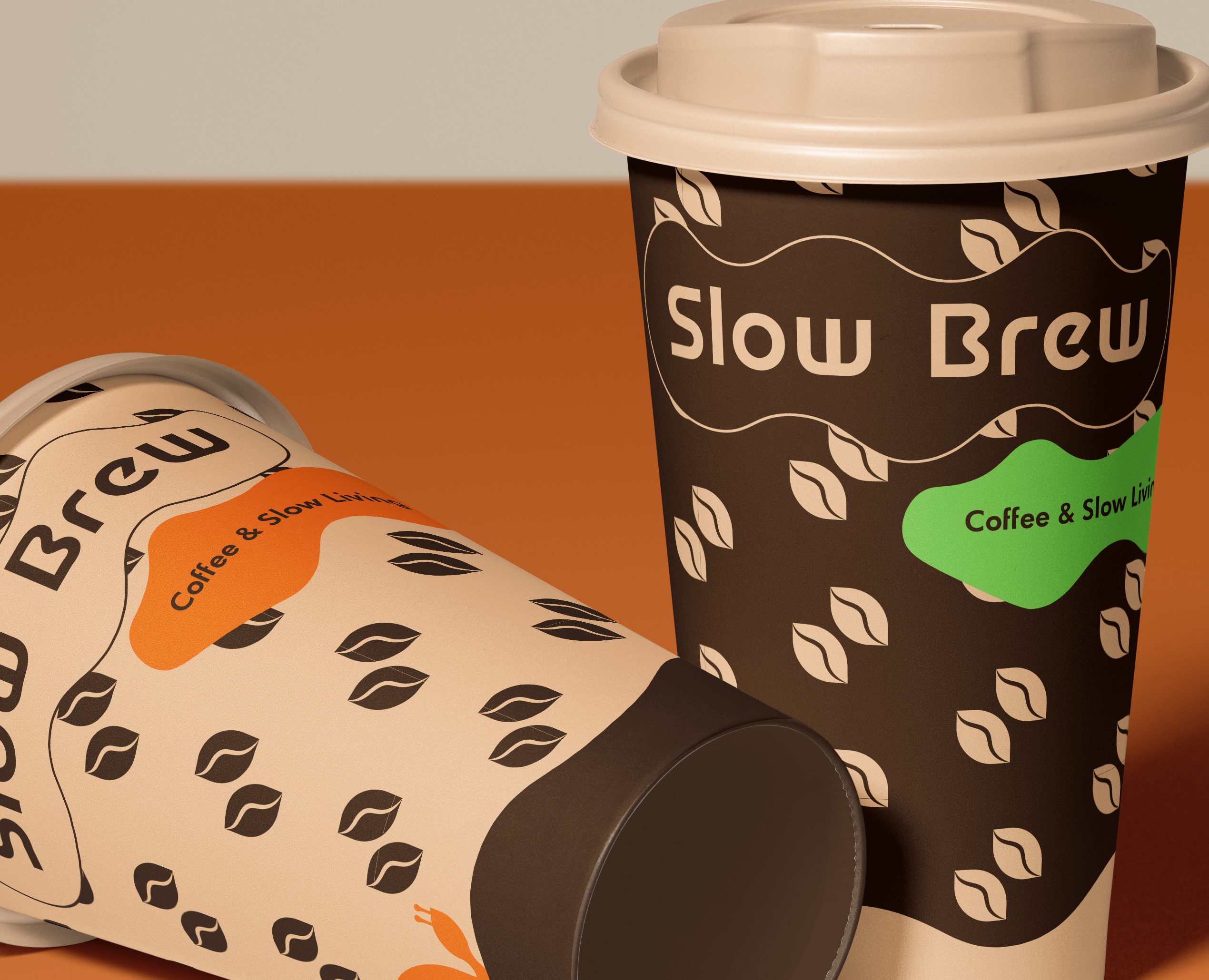 Slow Brew — Айдентика кофейного бренда — Брендинг на Dprofile