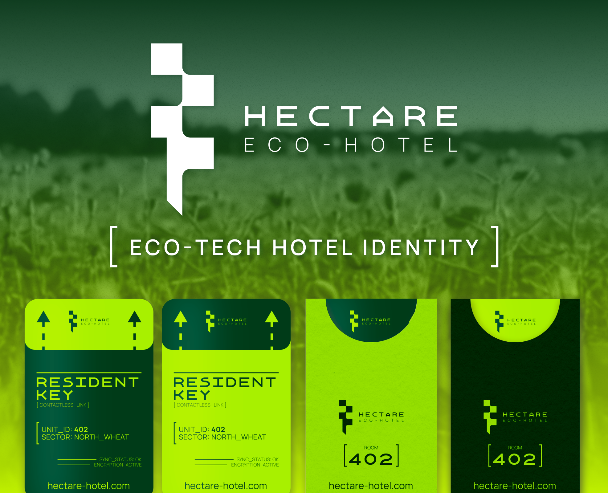 HECTARE [ ECO-HOTEL ] — Айдентика технологичного эко-отеля — Брендинг на Dprofile