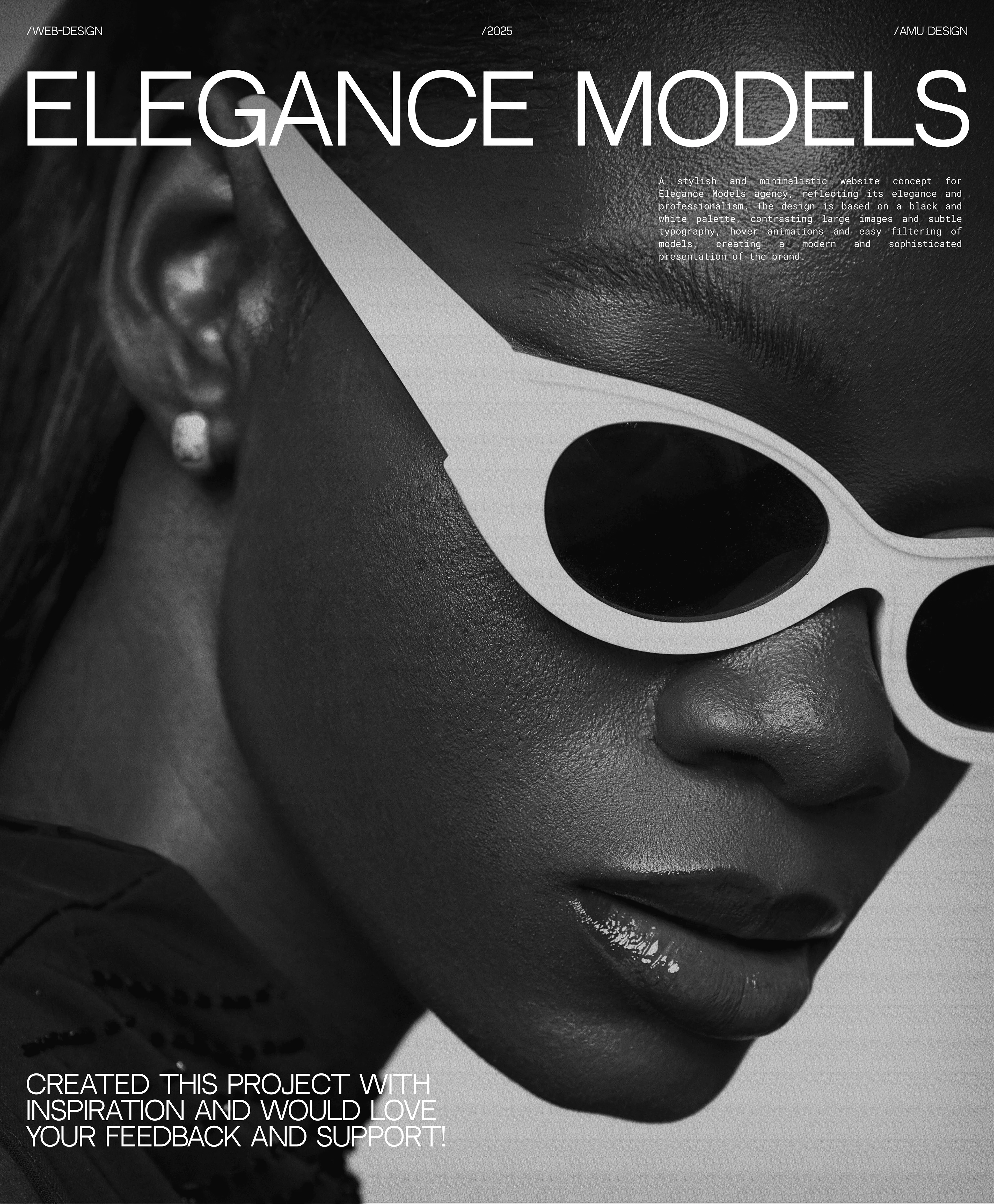 Elegance Models — Model Agency Website Design — Изображение №1 — Интерфейсы на Dprofile