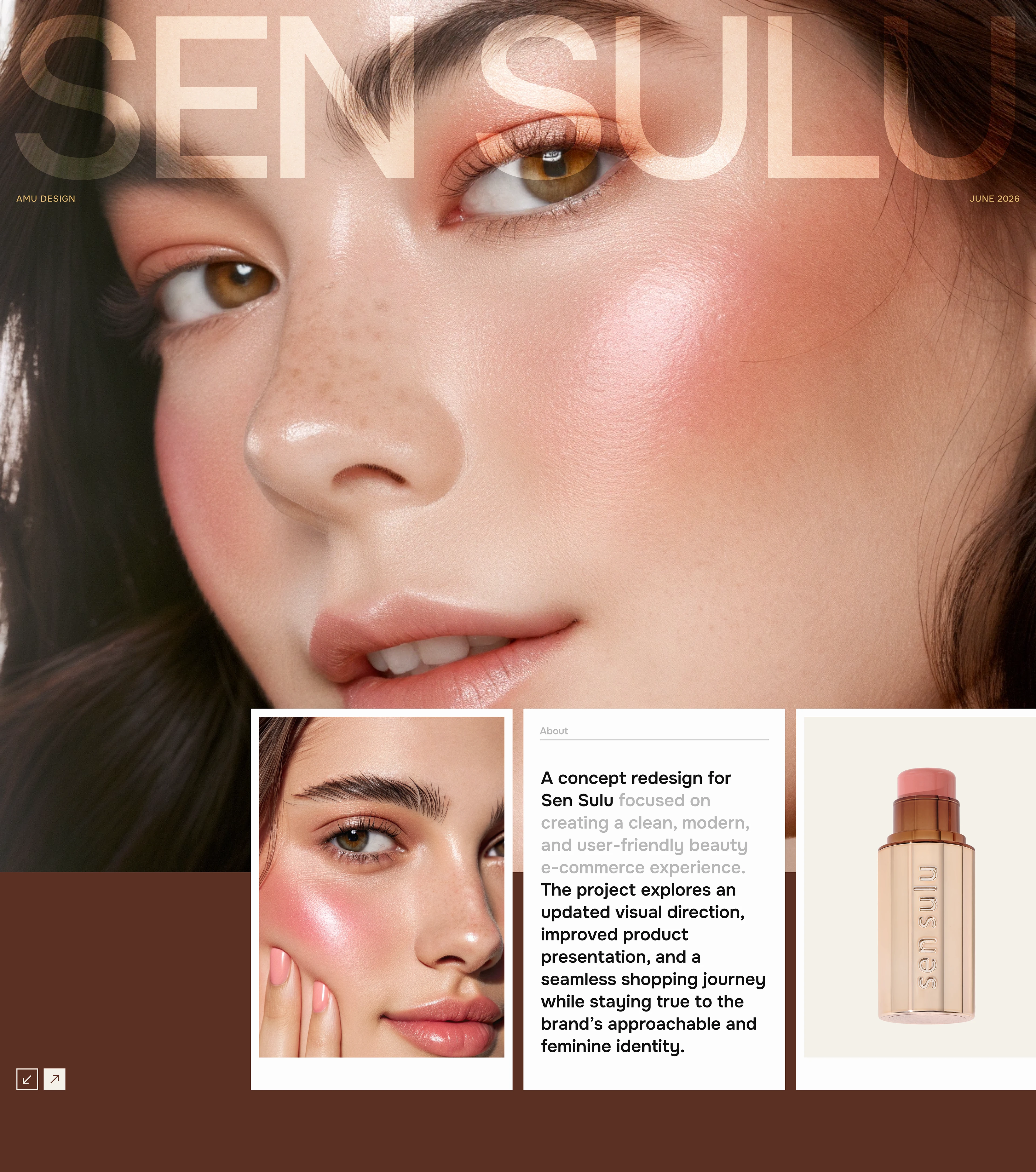 Sen Sulu | Beauty E-commerce Website Redesign — Изображение №1 — Интерфейсы, Брендинг на Dprofile