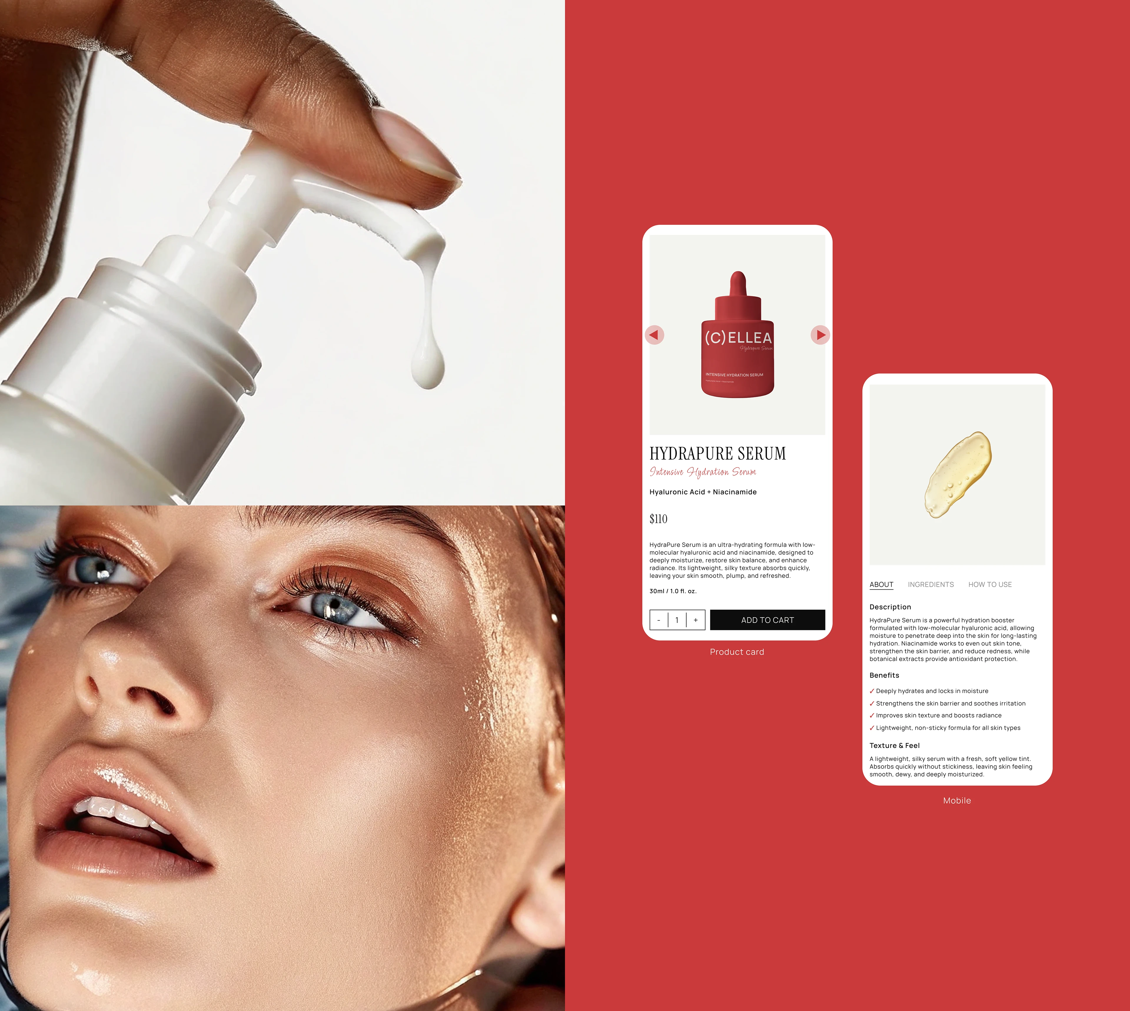 CELLEA | Premium Skincare E-Commerce Website — Изображение №10 — Интерфейсы, Брендинг на Dprofile