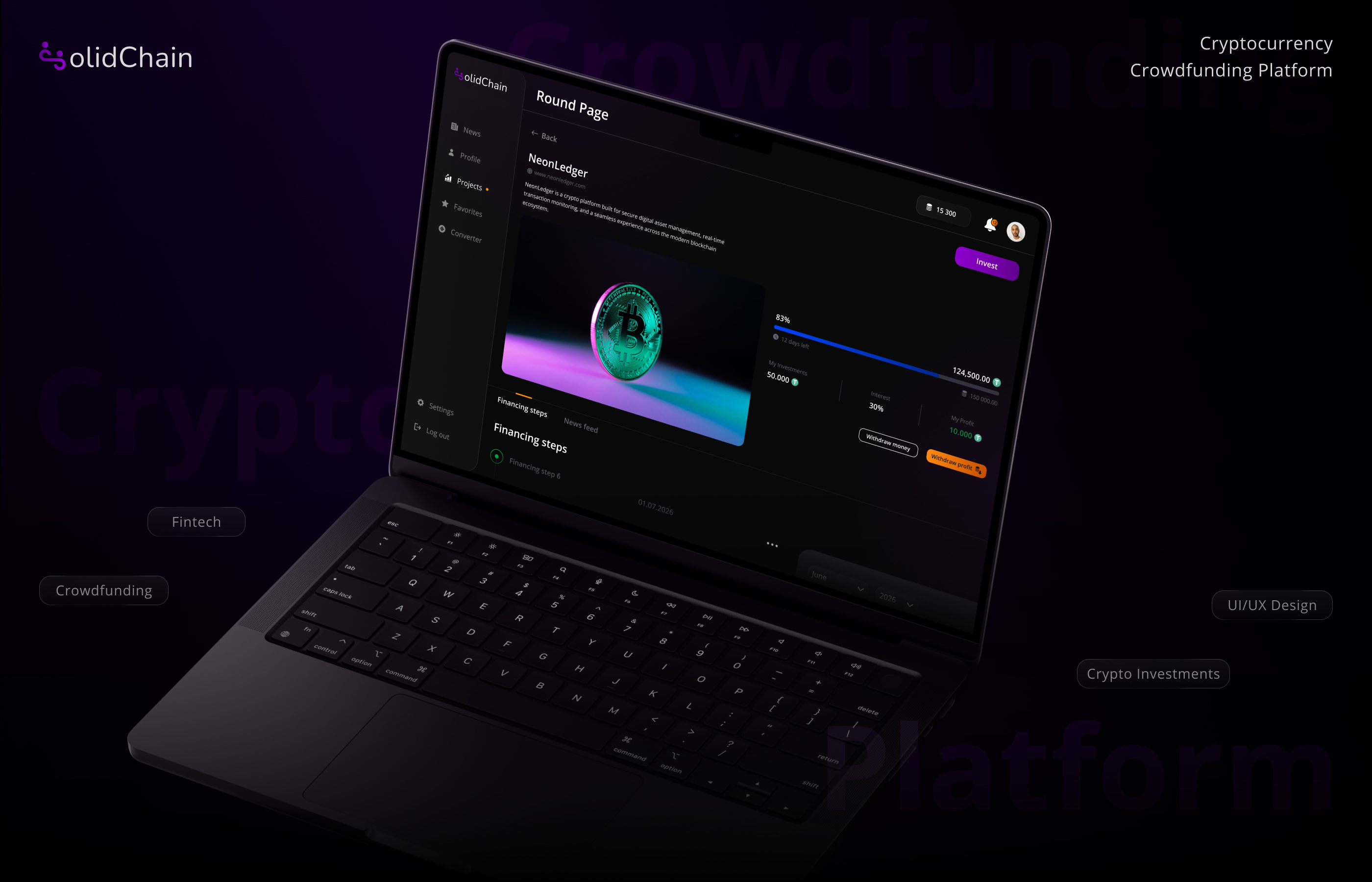 SolidChain — Криптовалютная краудфандинговая платформа | UI… — Изображение №1 — Интерфейсы на Dprofile