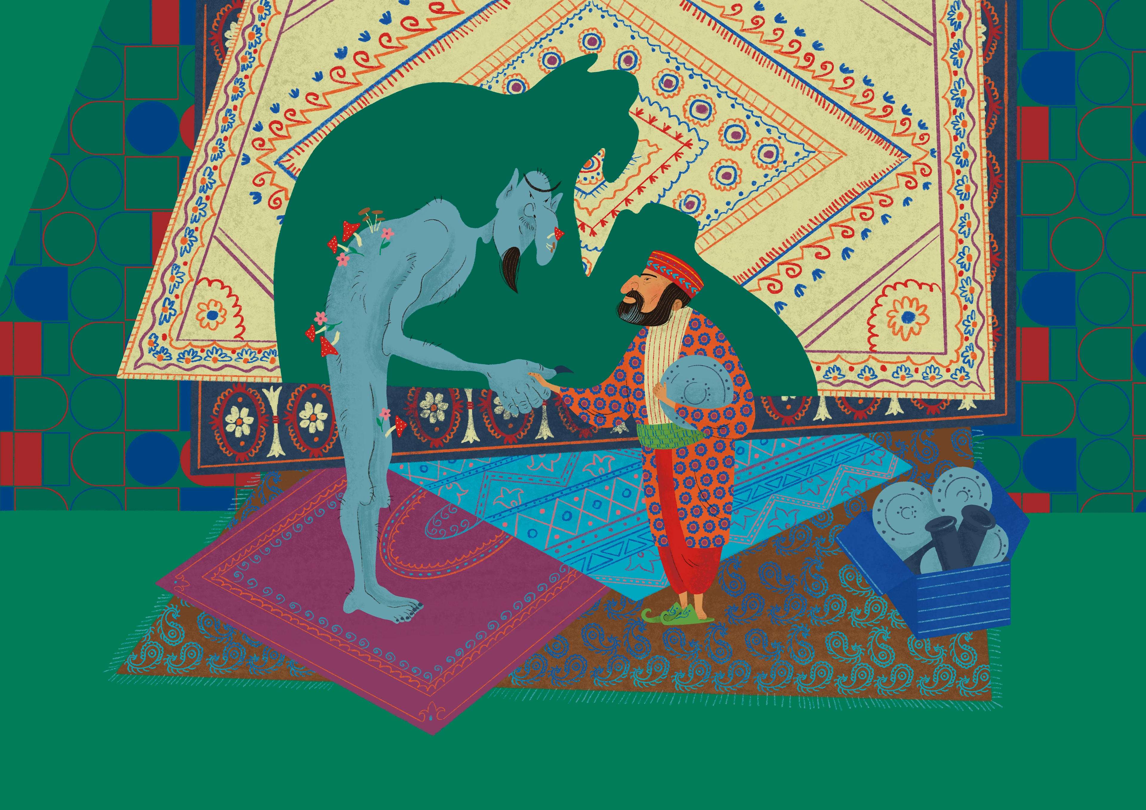 Татарские народные сказки | Иллюстрации для календаря — Изображение №11 — Иллюстрация, Графика на Dprofile