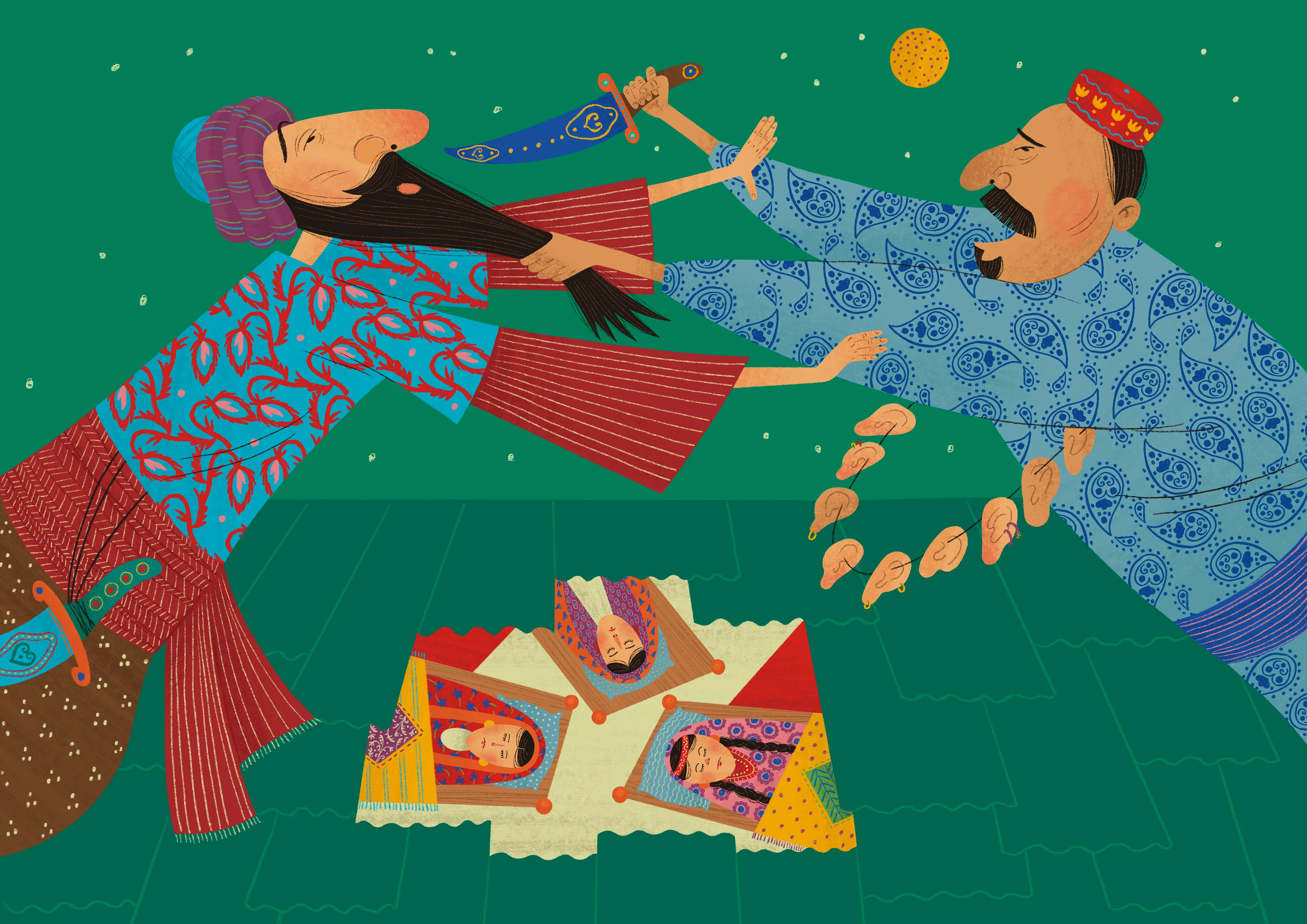 Татарские народные сказки | Иллюстрации для календаря — Изображение №6 — Иллюстрация, Графика на Dprofile