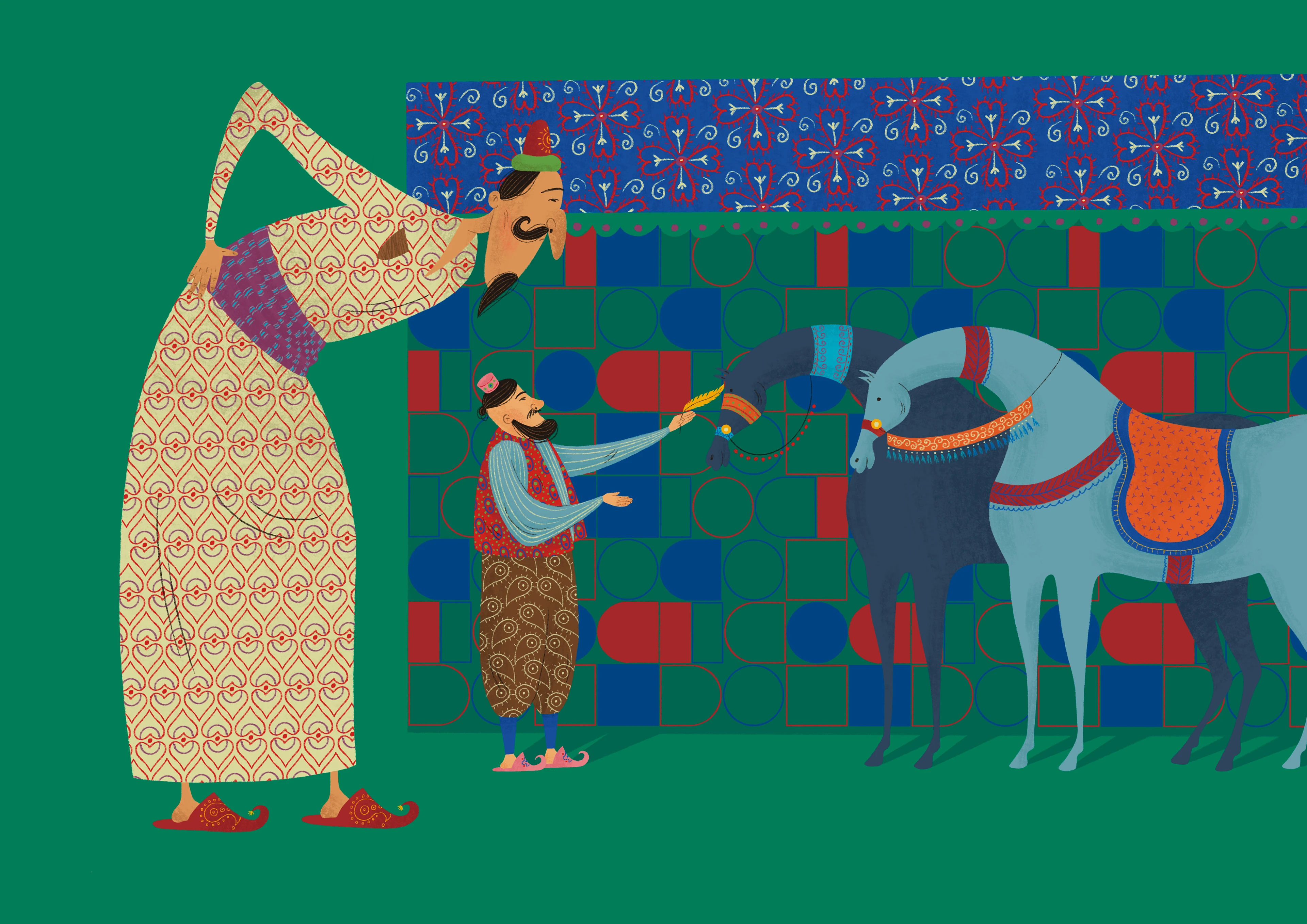 Татарские народные сказки | Иллюстрации для календаря — Изображение №16 — Иллюстрация, Графика на Dprofile