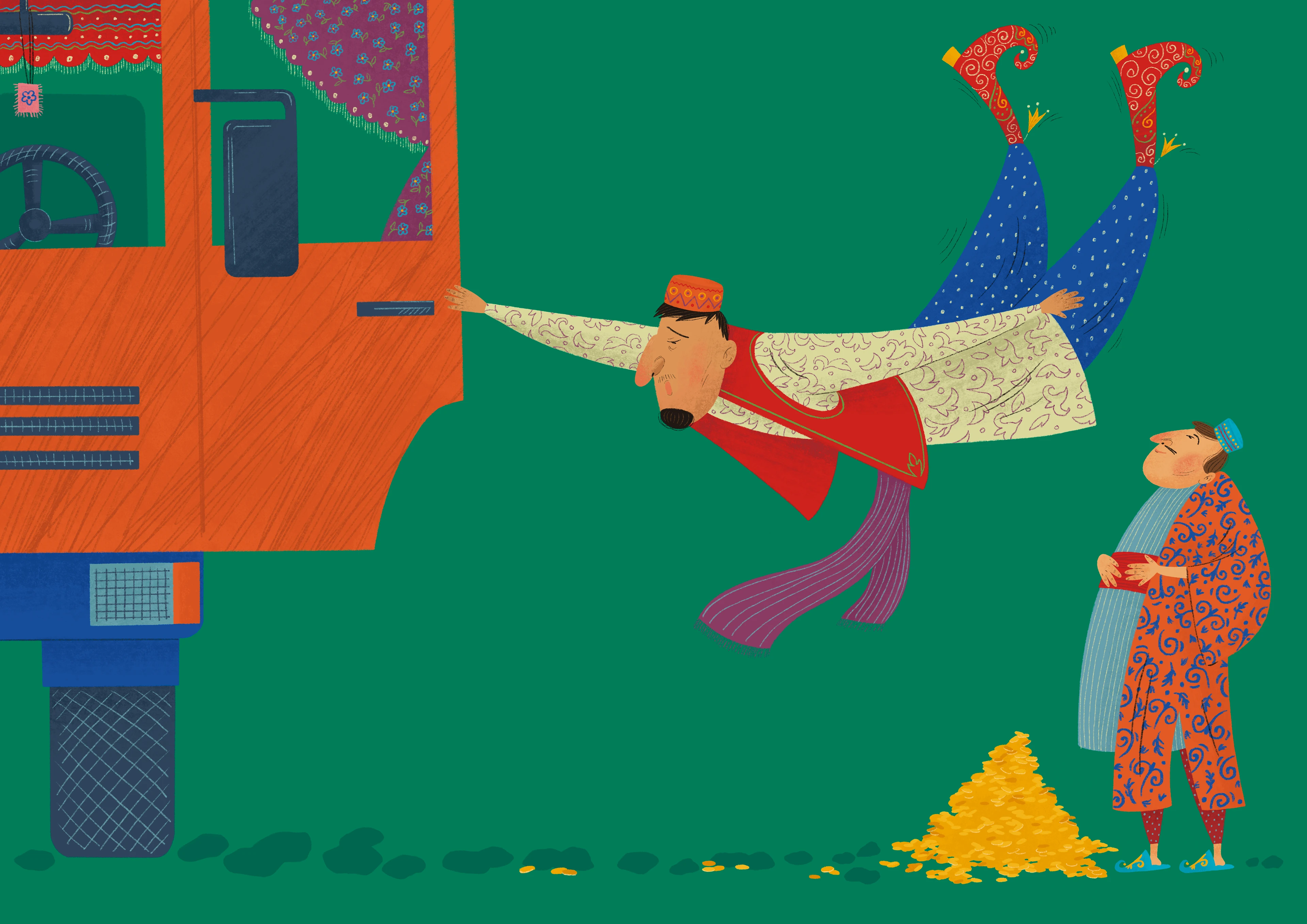 Татарские народные сказки | Иллюстрации для календаря — Изображение №10 — Иллюстрация, Графика на Dprofile
