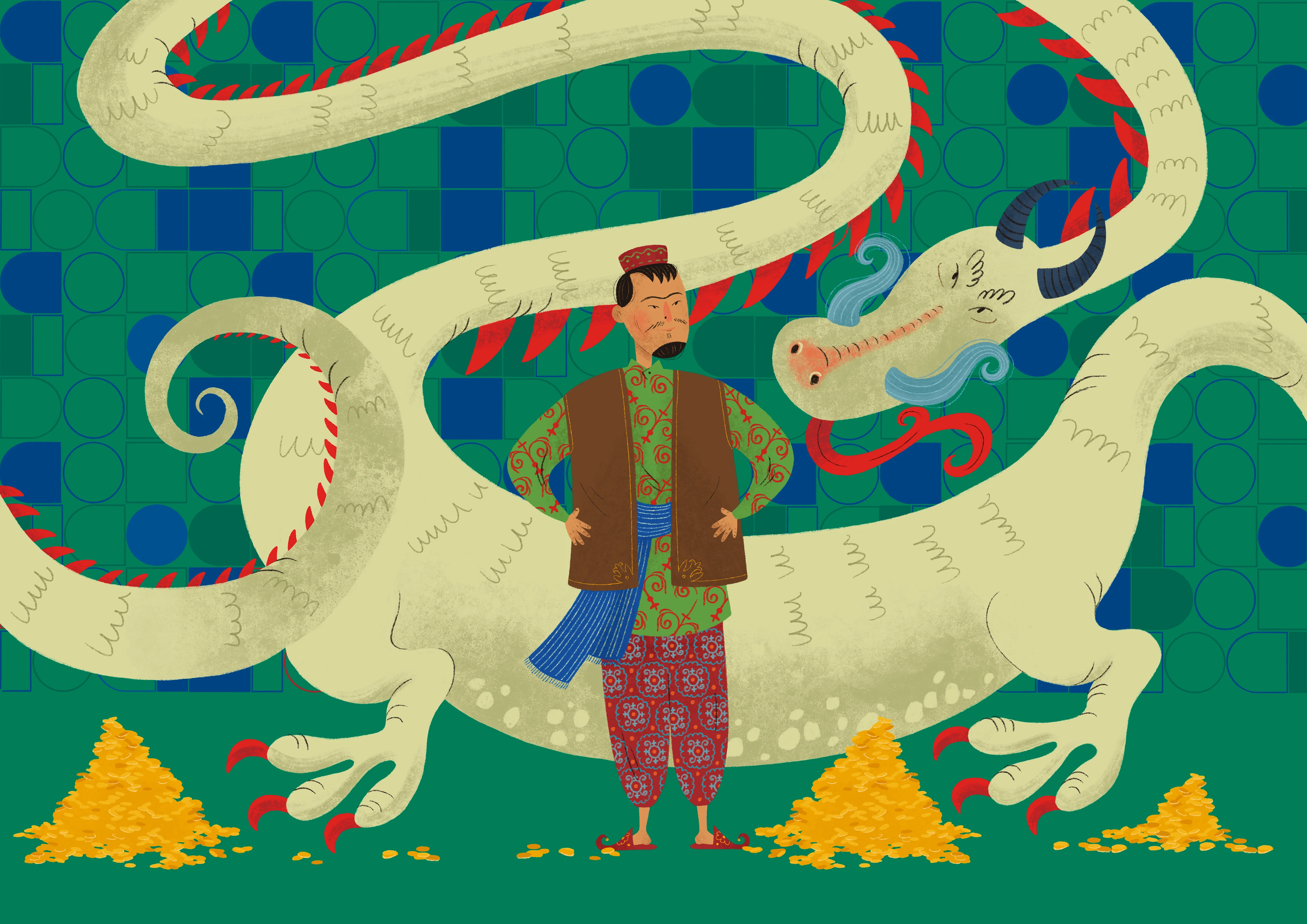 Татарские народные сказки | Иллюстрации для календаря — Изображение №4 — Иллюстрация, Графика на Dprofile