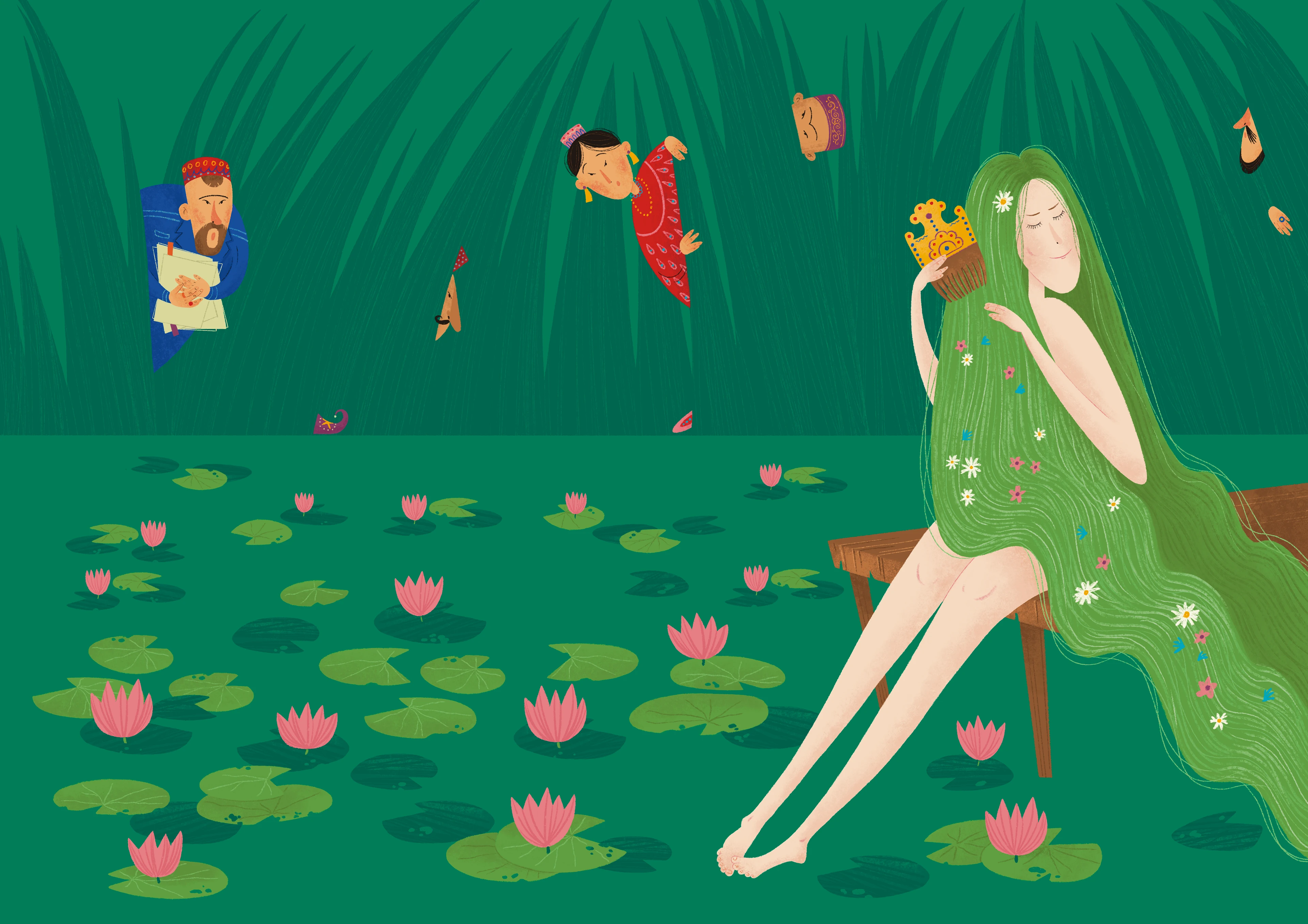 Татарские народные сказки | Иллюстрации для календаря — Изображение №9 — Иллюстрация, Графика на Dprofile
