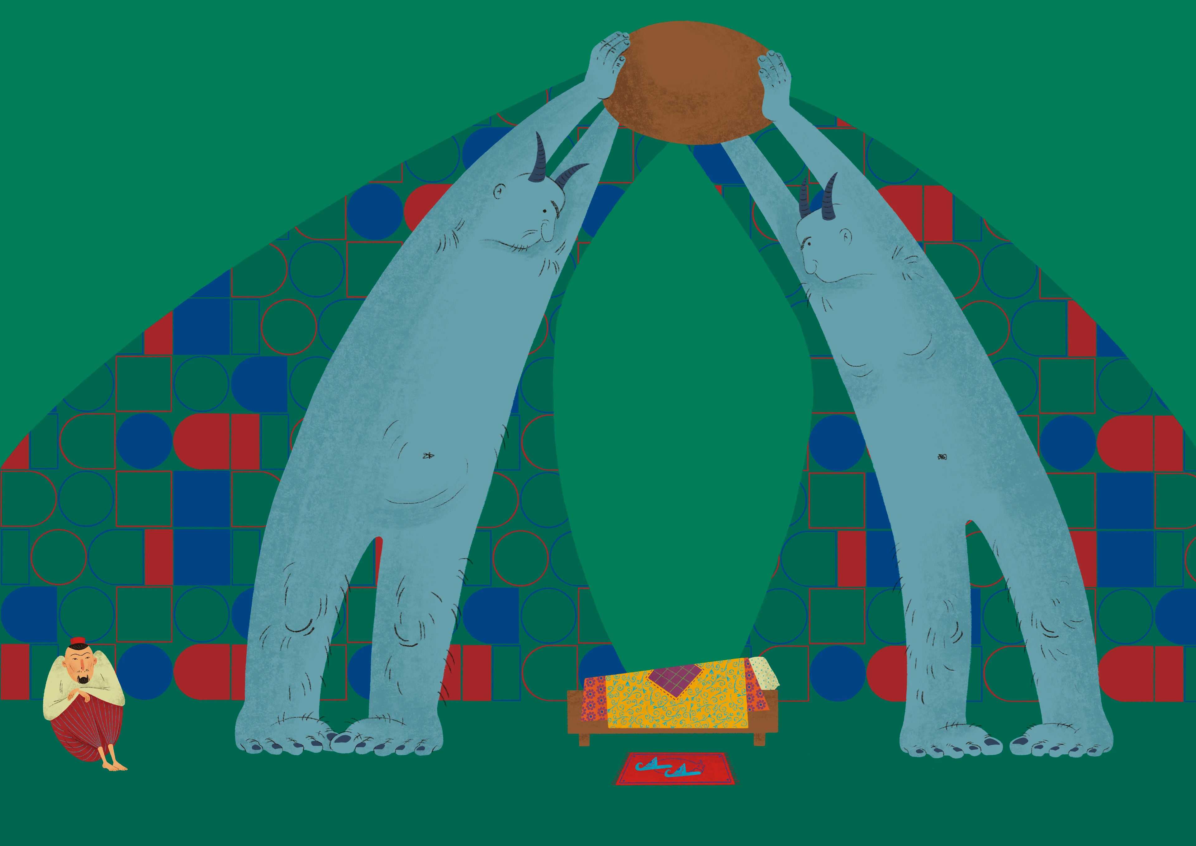 Татарские народные сказки | Иллюстрации для календаря — Изображение №14 — Иллюстрация, Графика на Dprofile