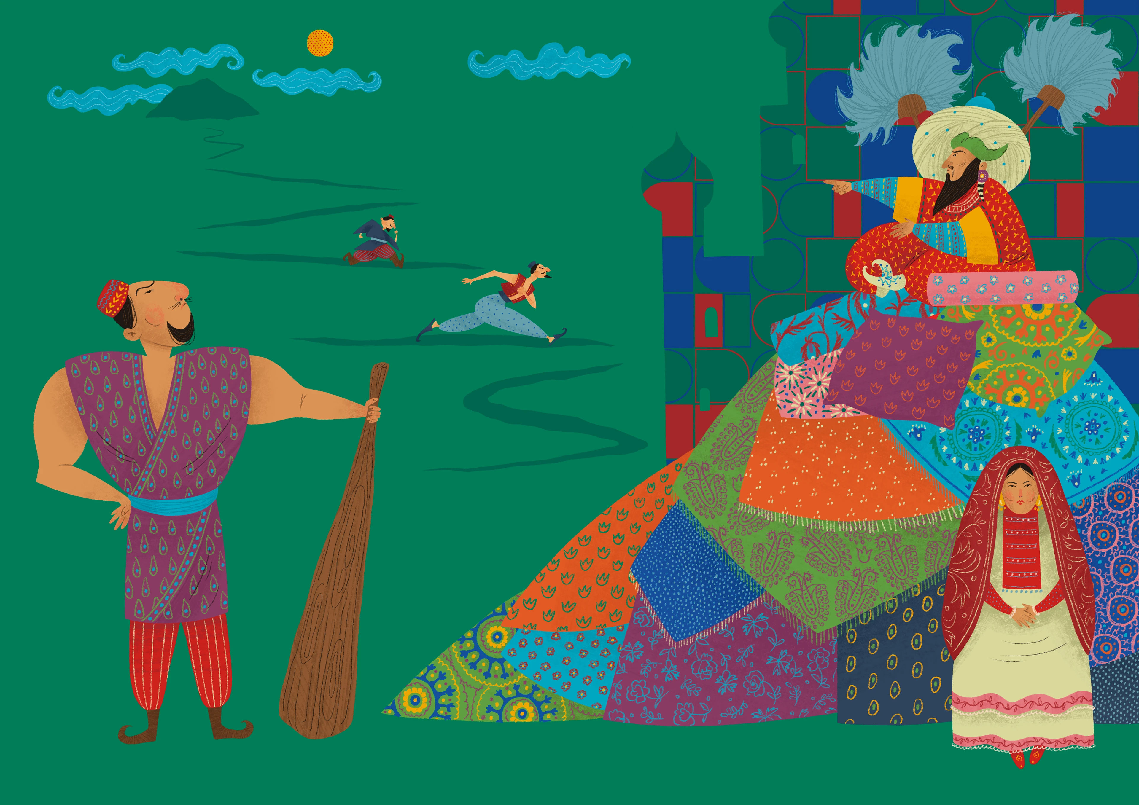 Татарские народные сказки | Иллюстрации для календаря — Изображение №7 — Иллюстрация, Графика на Dprofile