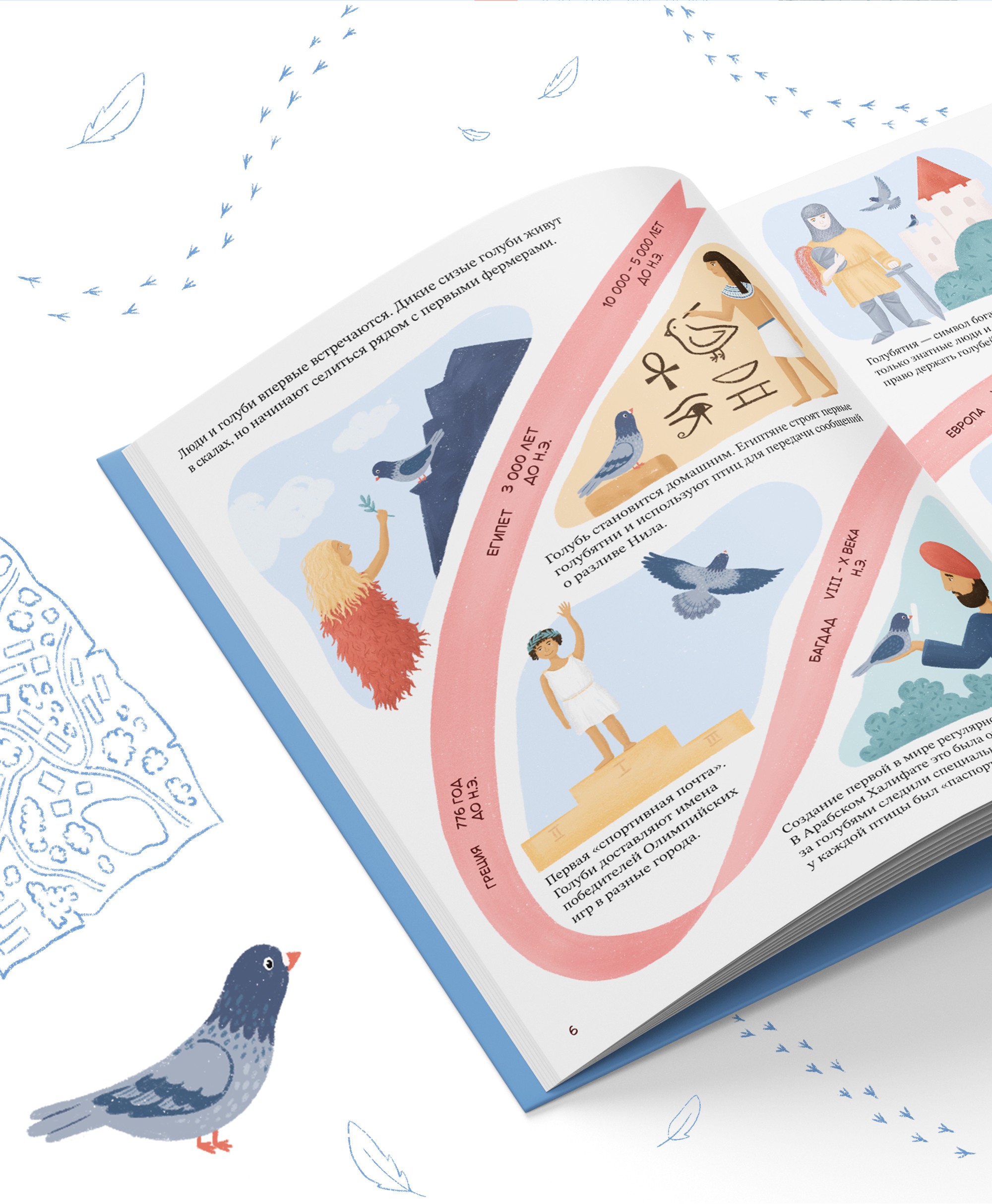Иллюстрации для детской книги о голубях — Изображение №3 — Иллюстрация, Графика на Dprofile