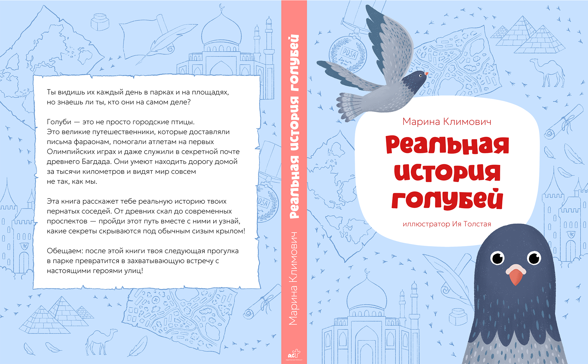 Иллюстрации для детской книги о голубях — Изображение №2 — Иллюстрация, Графика на Dprofile