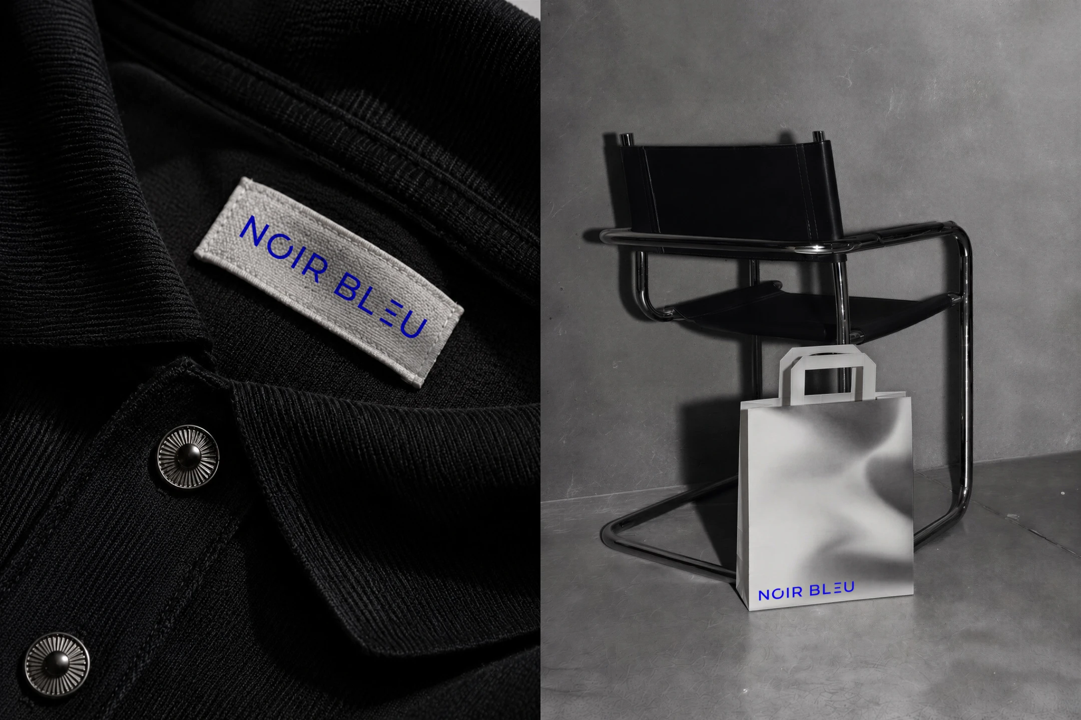 NOIR BLEU - айдентика для бренда одежды — Изображение №6 — Брендинг, Нейро на Dprofile