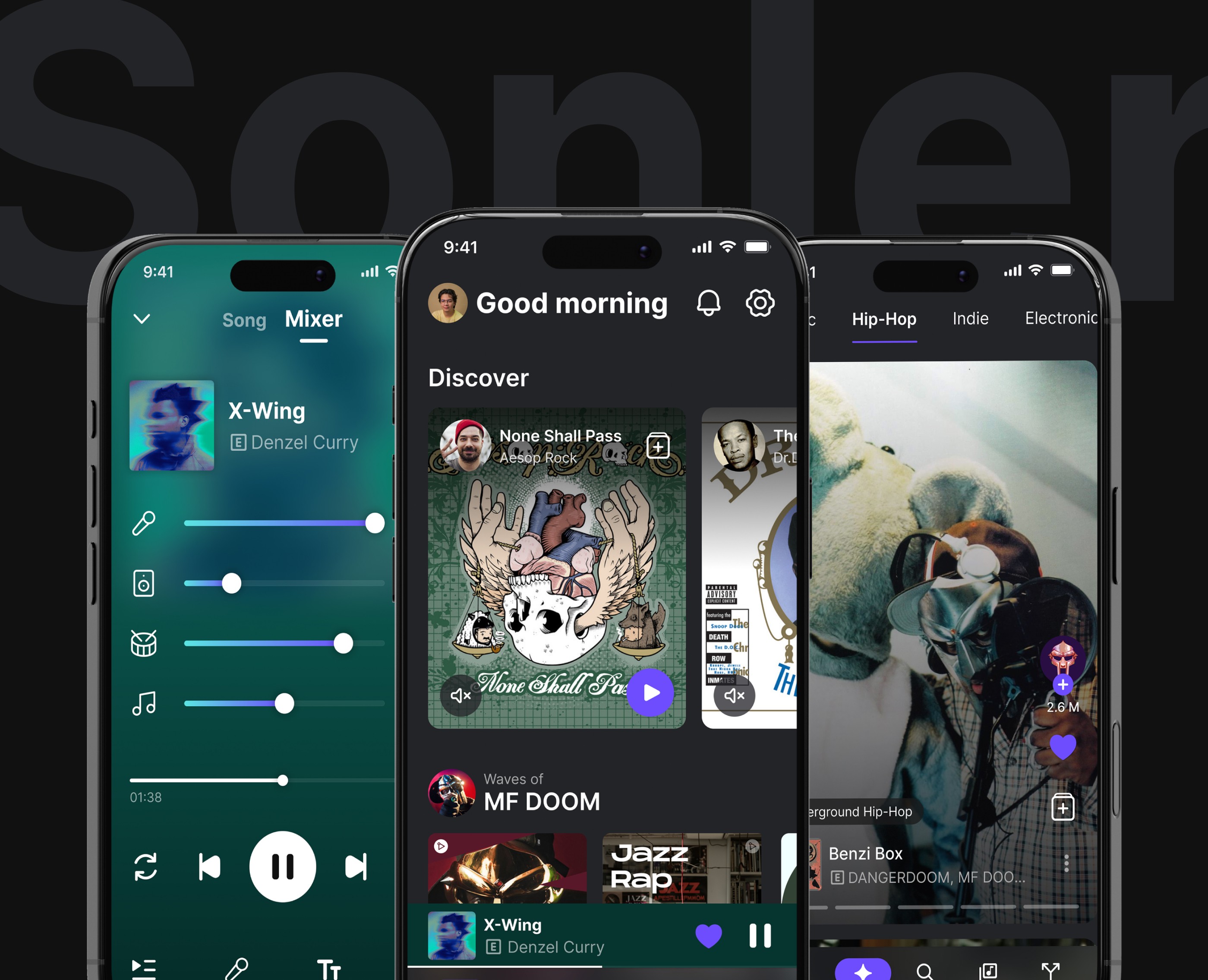 Sonler - music platform. UI/UX Design. — Интерфейсы на Dprofile