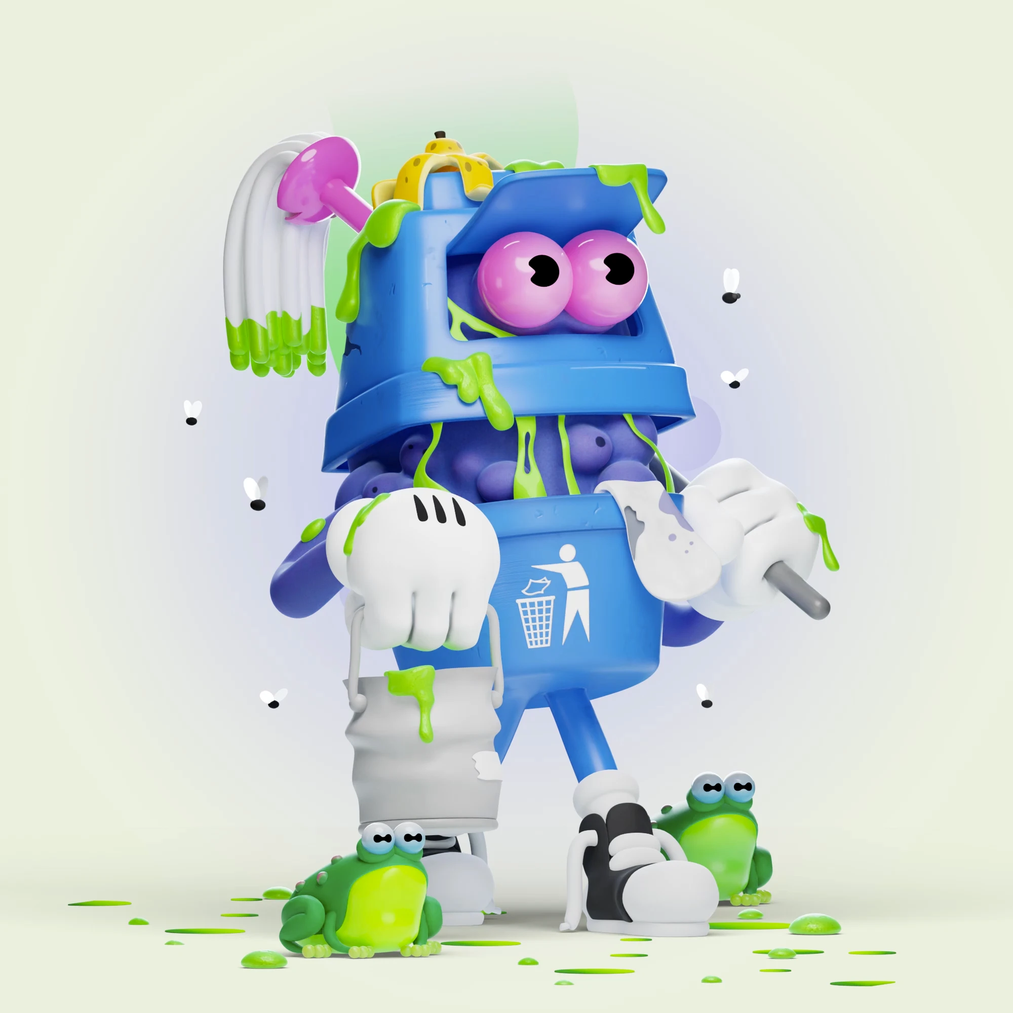3D Garbage Friend — Изображение №2 — Иллюстрация, 3D на Dprofile