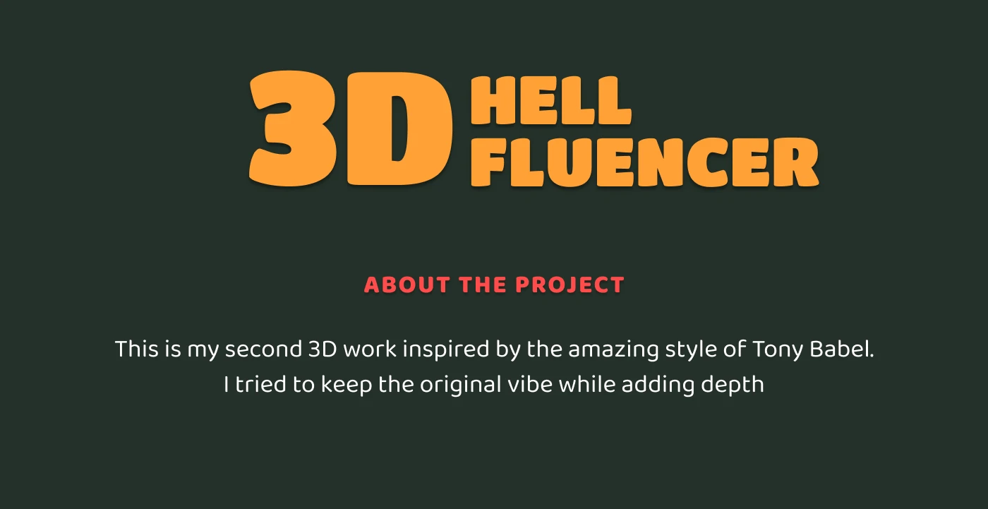 3D HellFluenser — Изображение №1 — Иллюстрация, 3D на Dprofile
