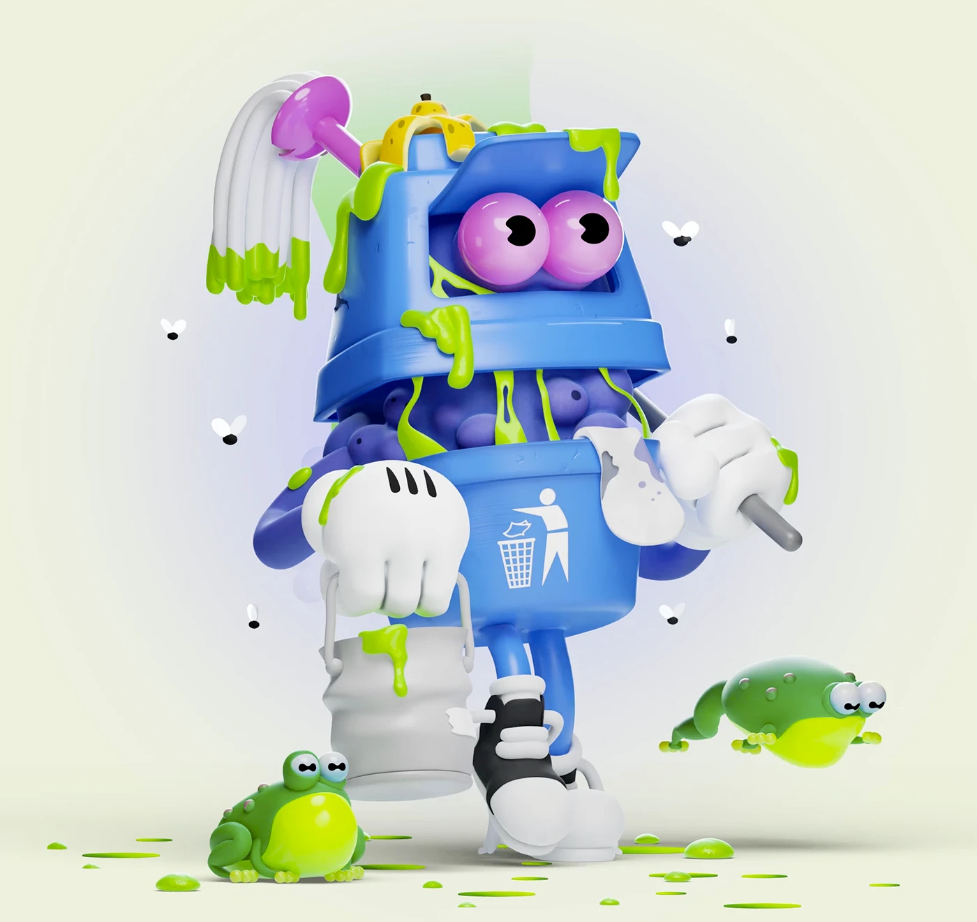3D Garbage Friend — Изображение №5 — Иллюстрация, 3D на Dprofile