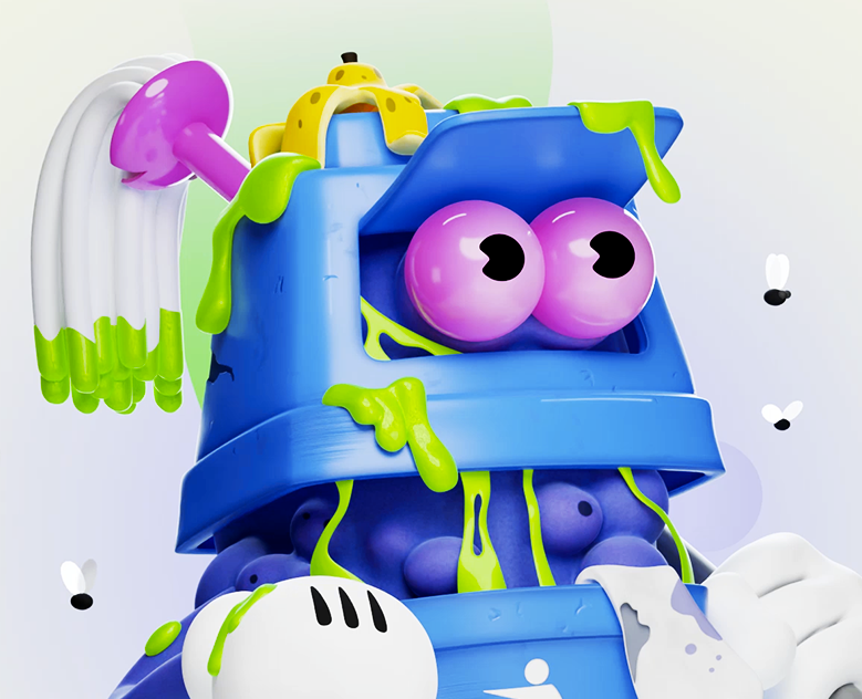 3D Garbage Friend — Иллюстрация, 3D на Dprofile