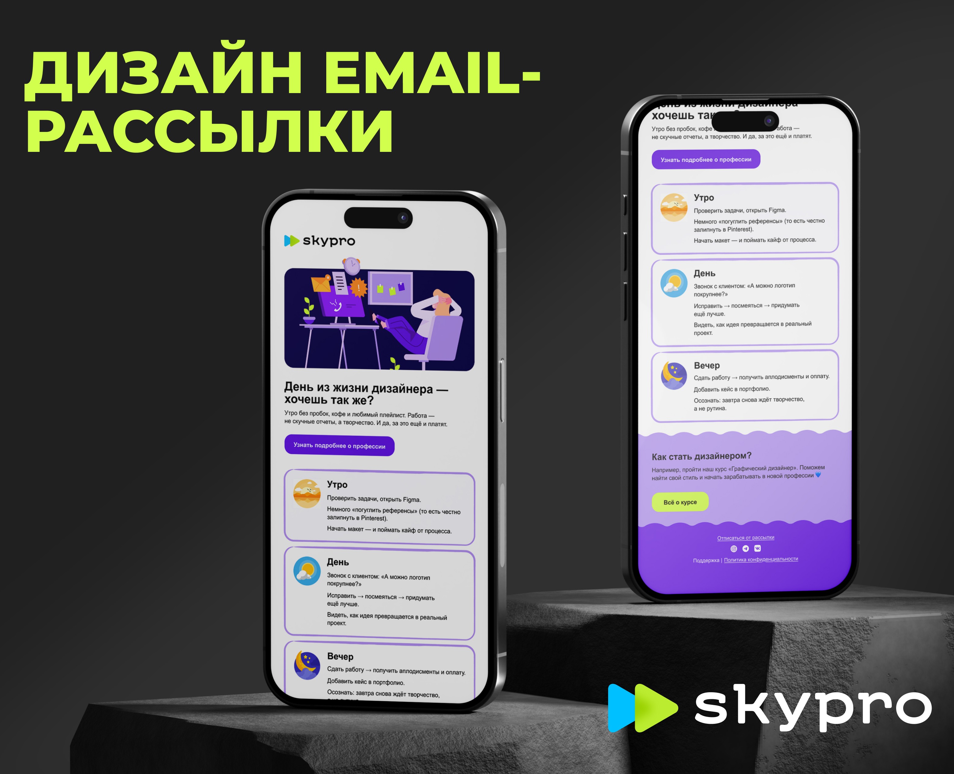 Email-рассылка Skypro — Маркетинг на Dprofile