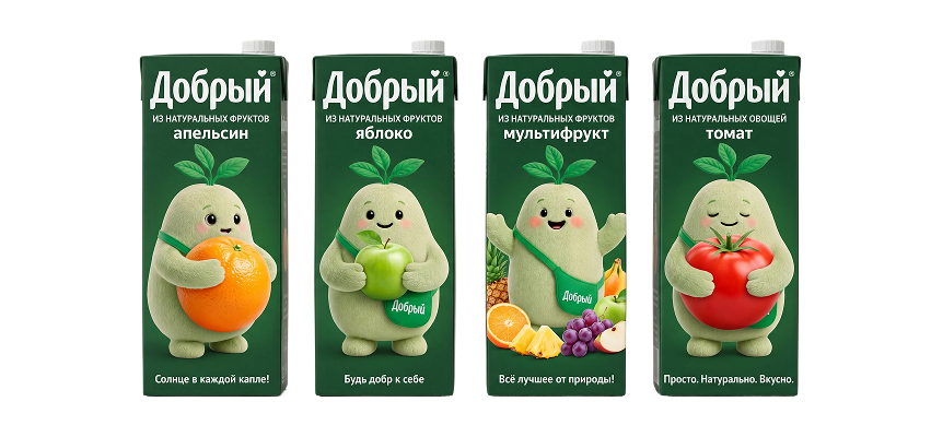 Добрик — маскот бренда «Добрый» — Изображение №5 — Брендинг, Нейро на Dprofile
