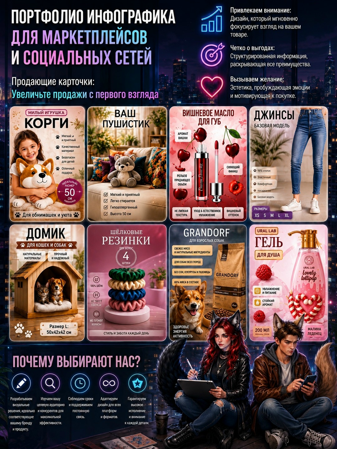 Примеры работ (карточки товаров) — Изображение №1 — Маркетинг, Нейро на Dprofile