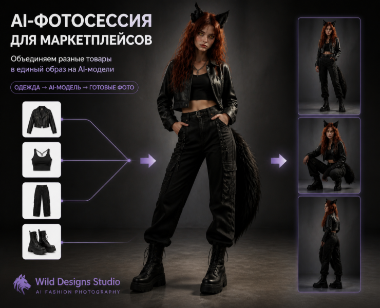 AI-фотосессии для ваших товаров на Dprofile