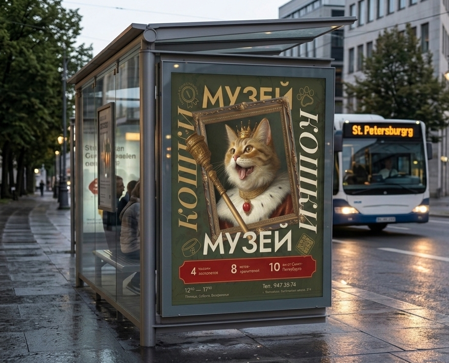 Плакат для Музея кошки — Графика на Dprofile