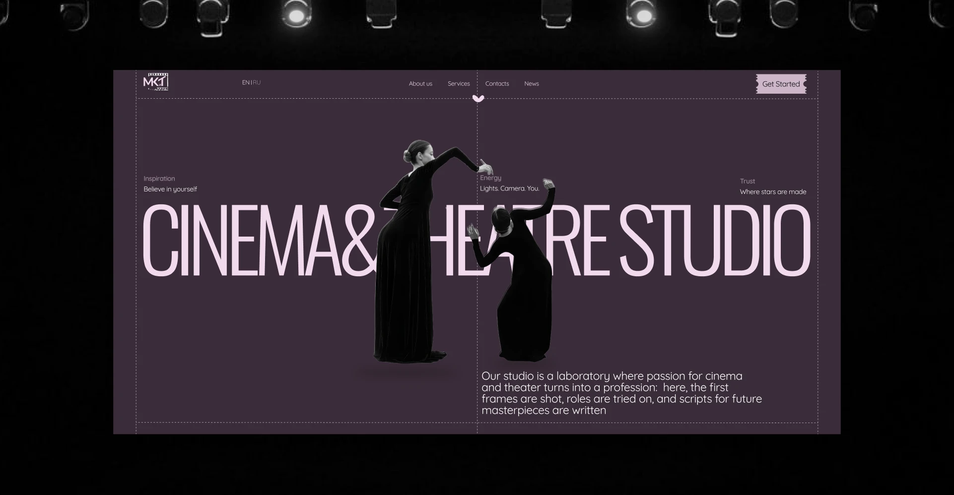 Cinema&Theatre studio — Изображение №3 — Интерфейсы, Брендинг на Dprofile