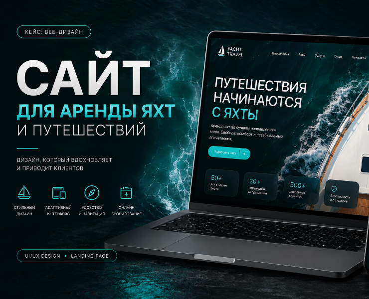 Аренда яхт,водных скутеров,катамараны.Прогулки по морю — Интерфейсы, Брендинг на Dprofile