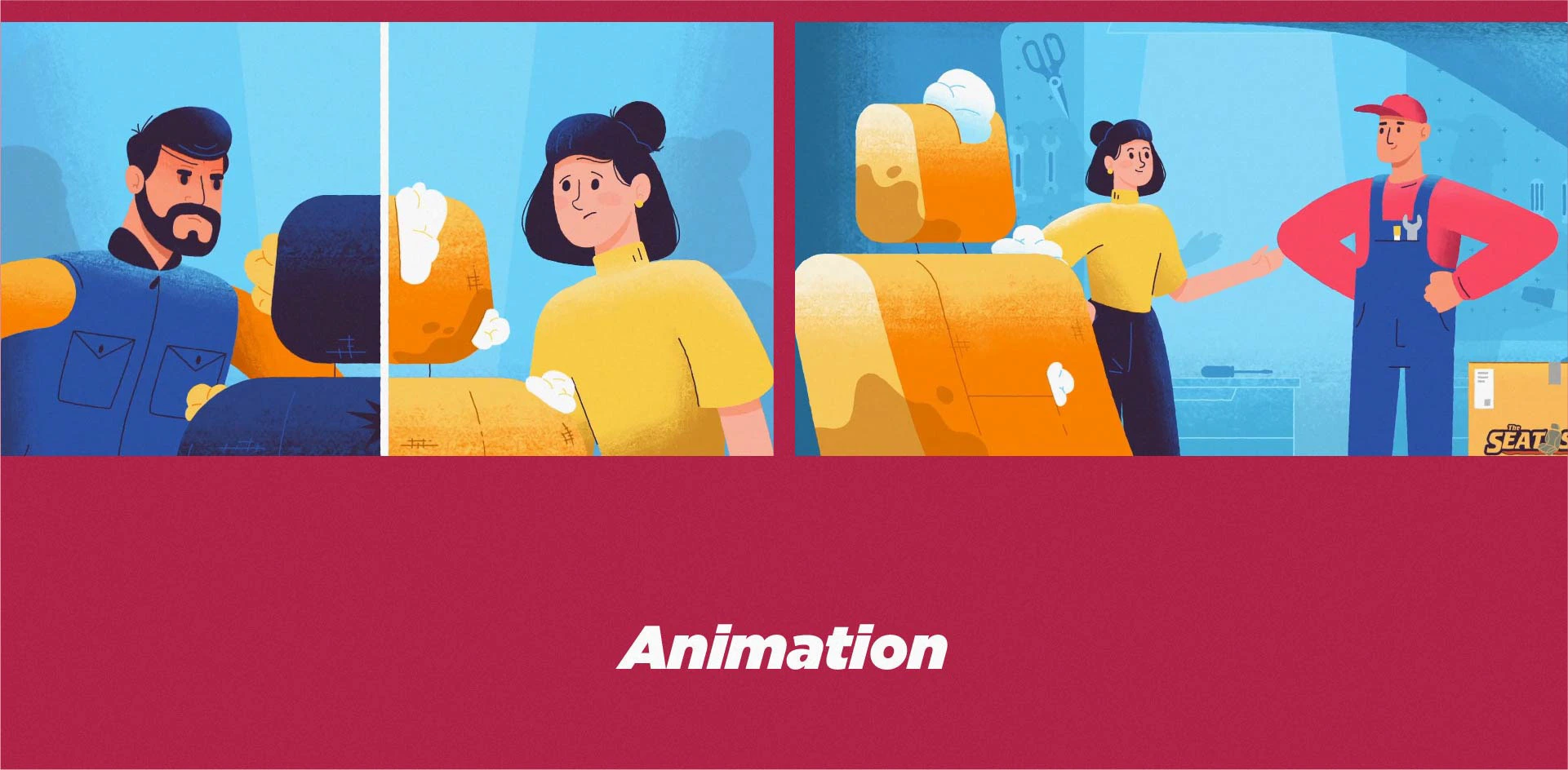 Эксплейнер видео The Seat Shop — Изображение №7 — Иллюстрация, Анимация на Dprofile