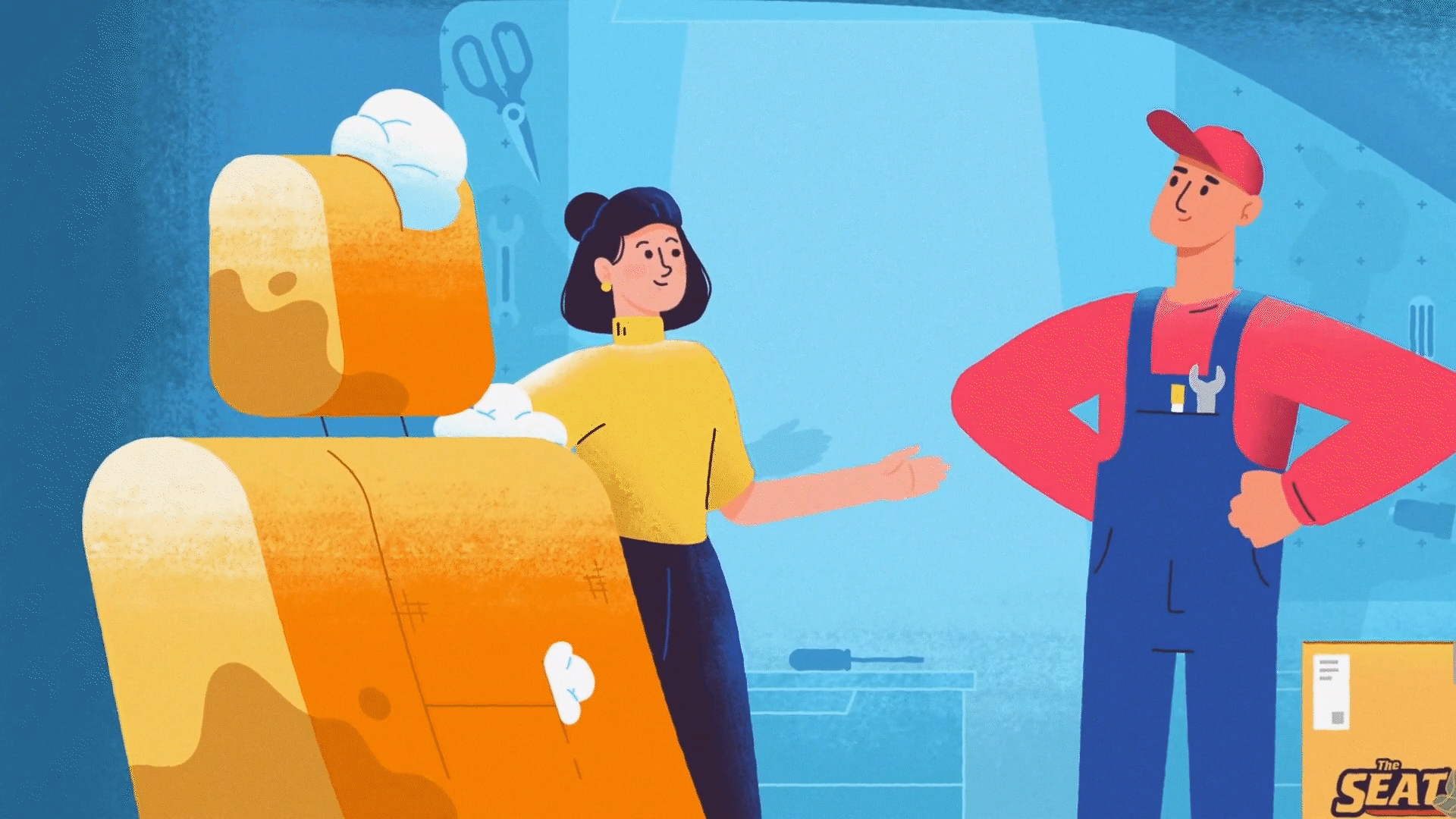 Эксплейнер видео The Seat Shop — Изображение №10 — Иллюстрация, Анимация на Dprofile
