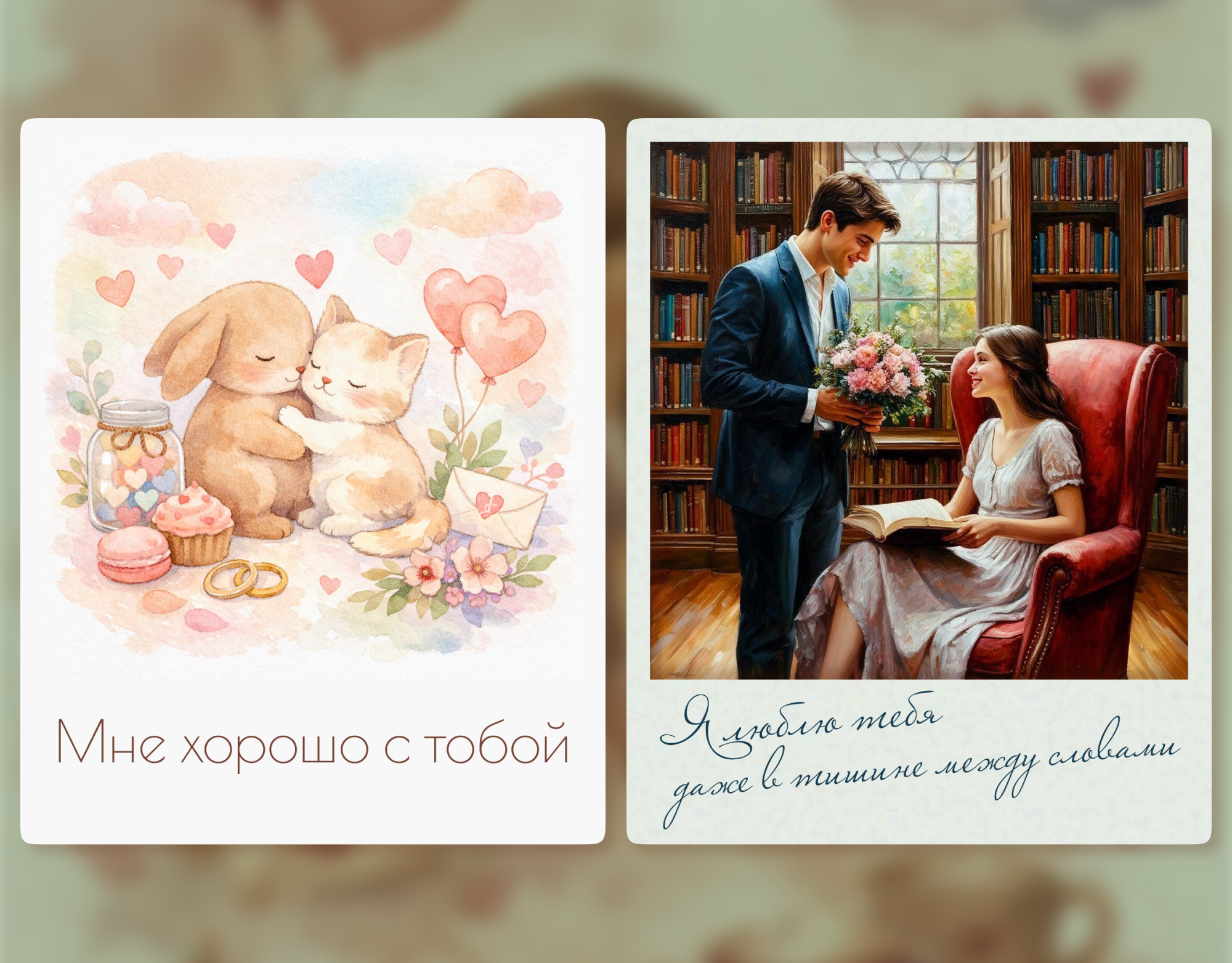 Открытки ко дню Влюбленных — Изображение №2 — Иллюстрация, Нейро на Dprofile