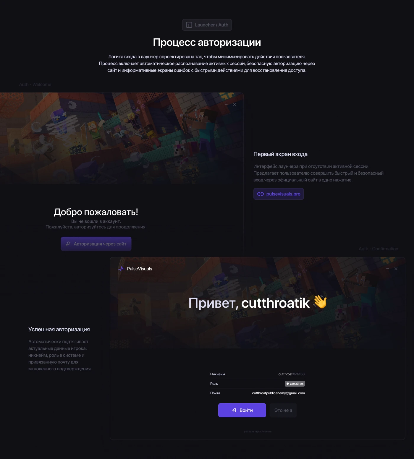 PulseVisuals — Gaming UI/UX Case Study — Изображение №5 — Интерфейсы на Dprofile