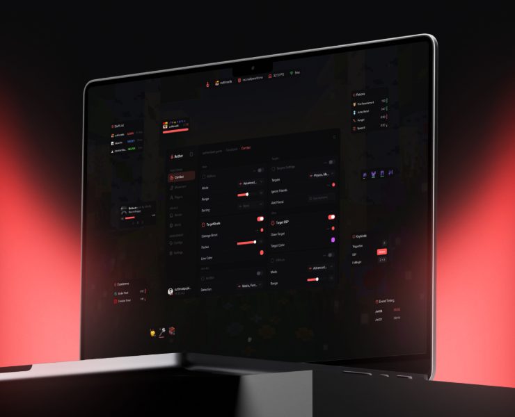 Aether Client | Minecraft UI/UX Design System на Dprofile